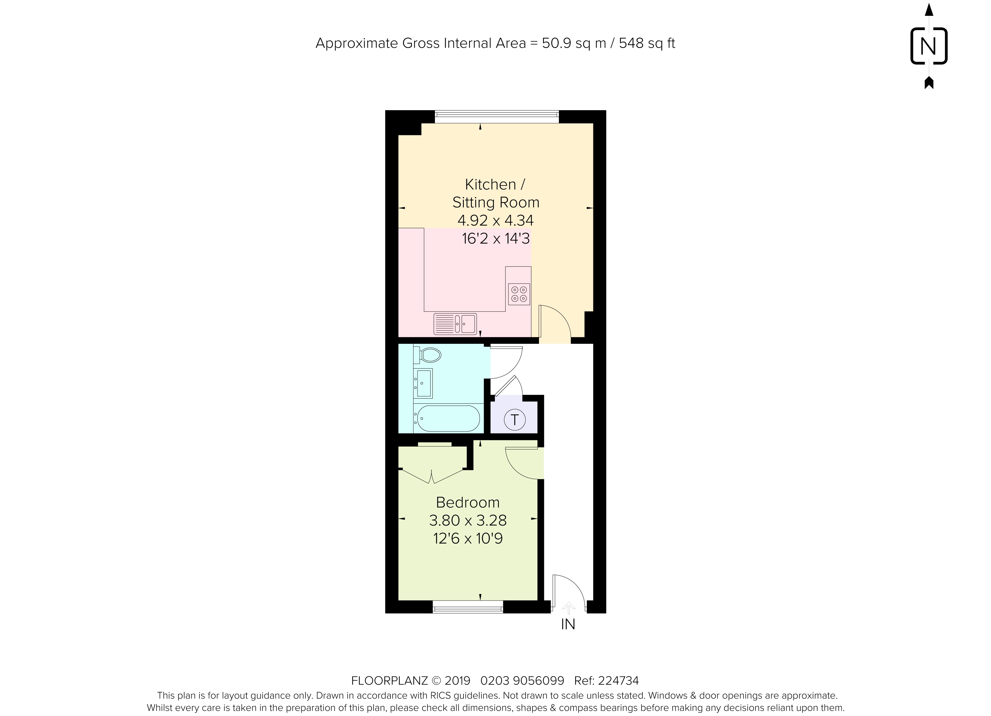 1 Bedrooms Flat to rent in 2-6 Green Lane, Shepperton TW17