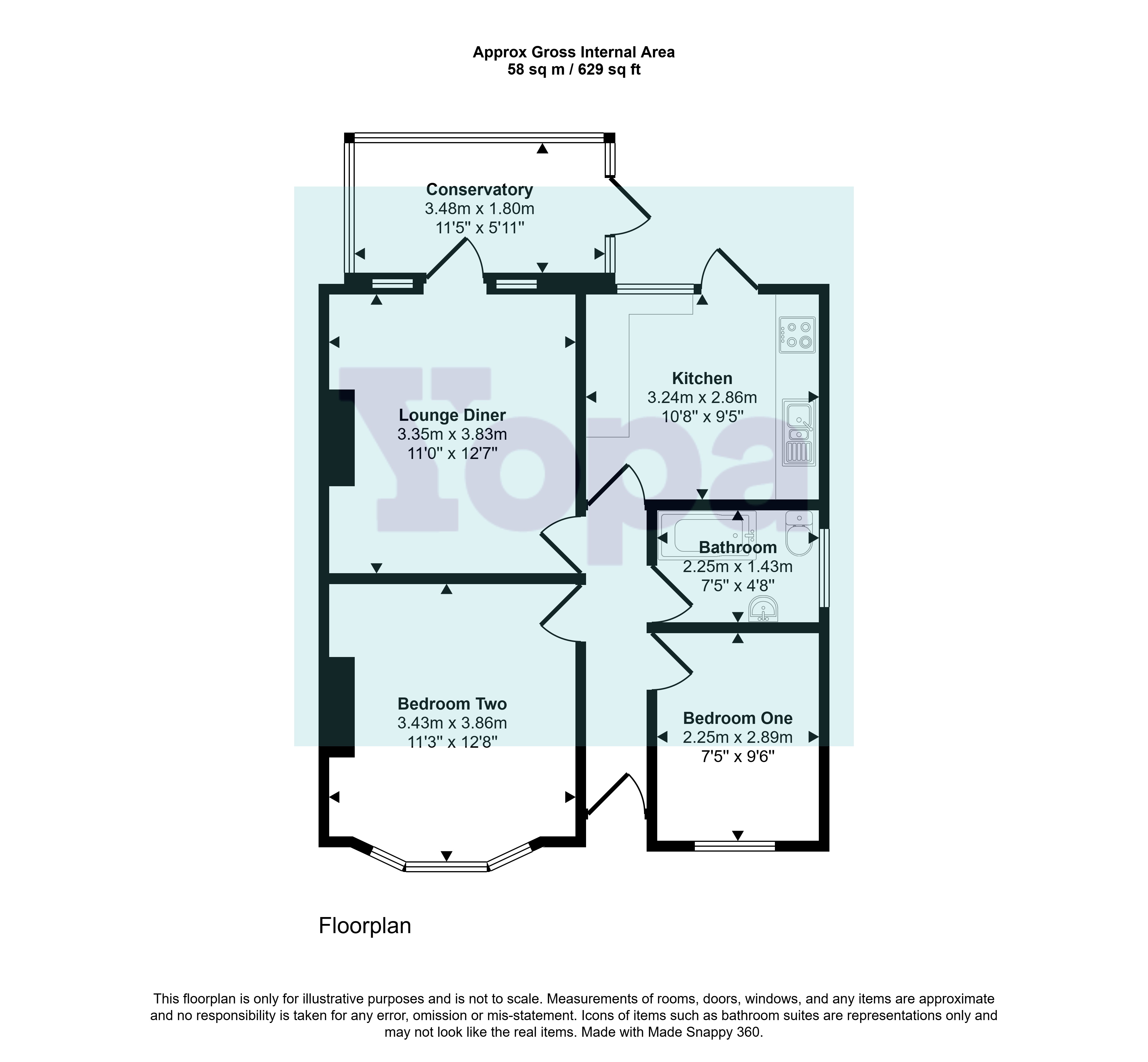 59, Alton Gardens, Southend-on-sea floorplan