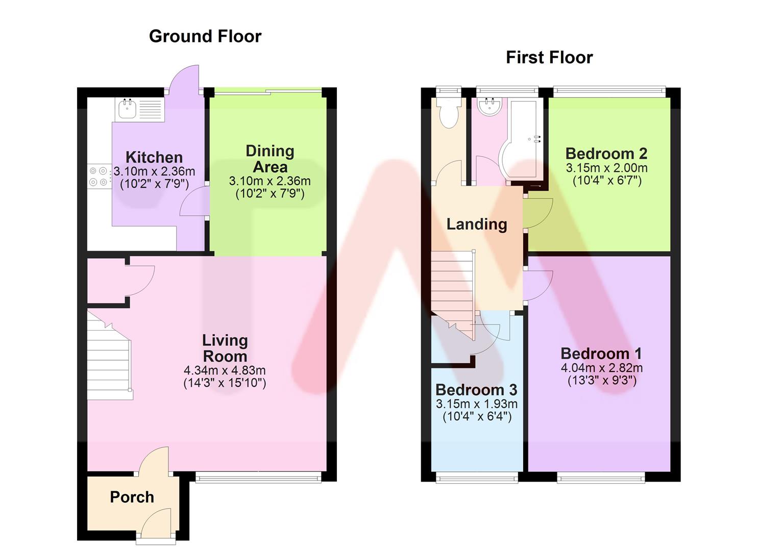 3 Bedrooms Semi-detached house to rent in Kipling Road, Royston SG8