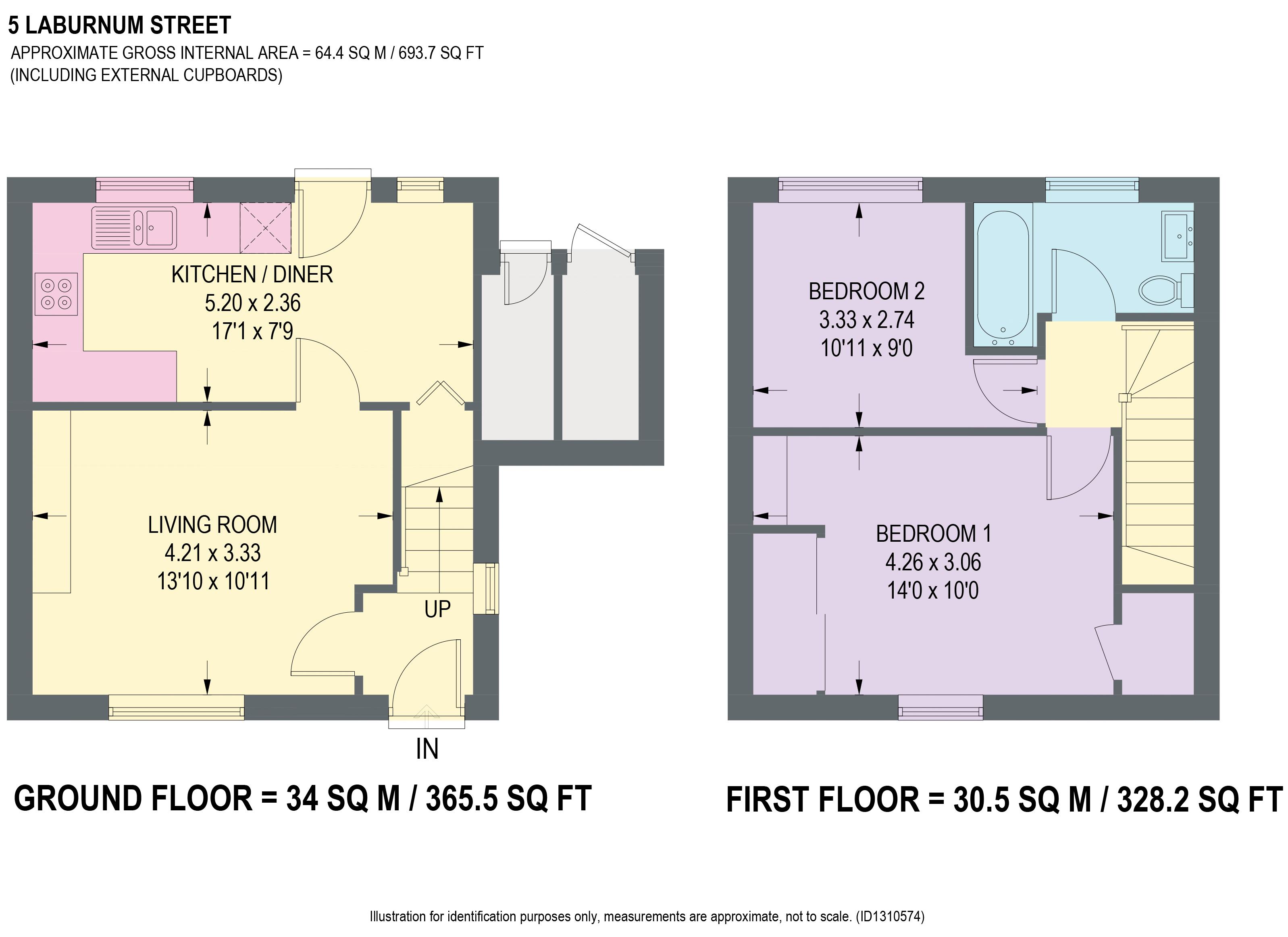 5, Laburnum Street, Chesterfield floorplan