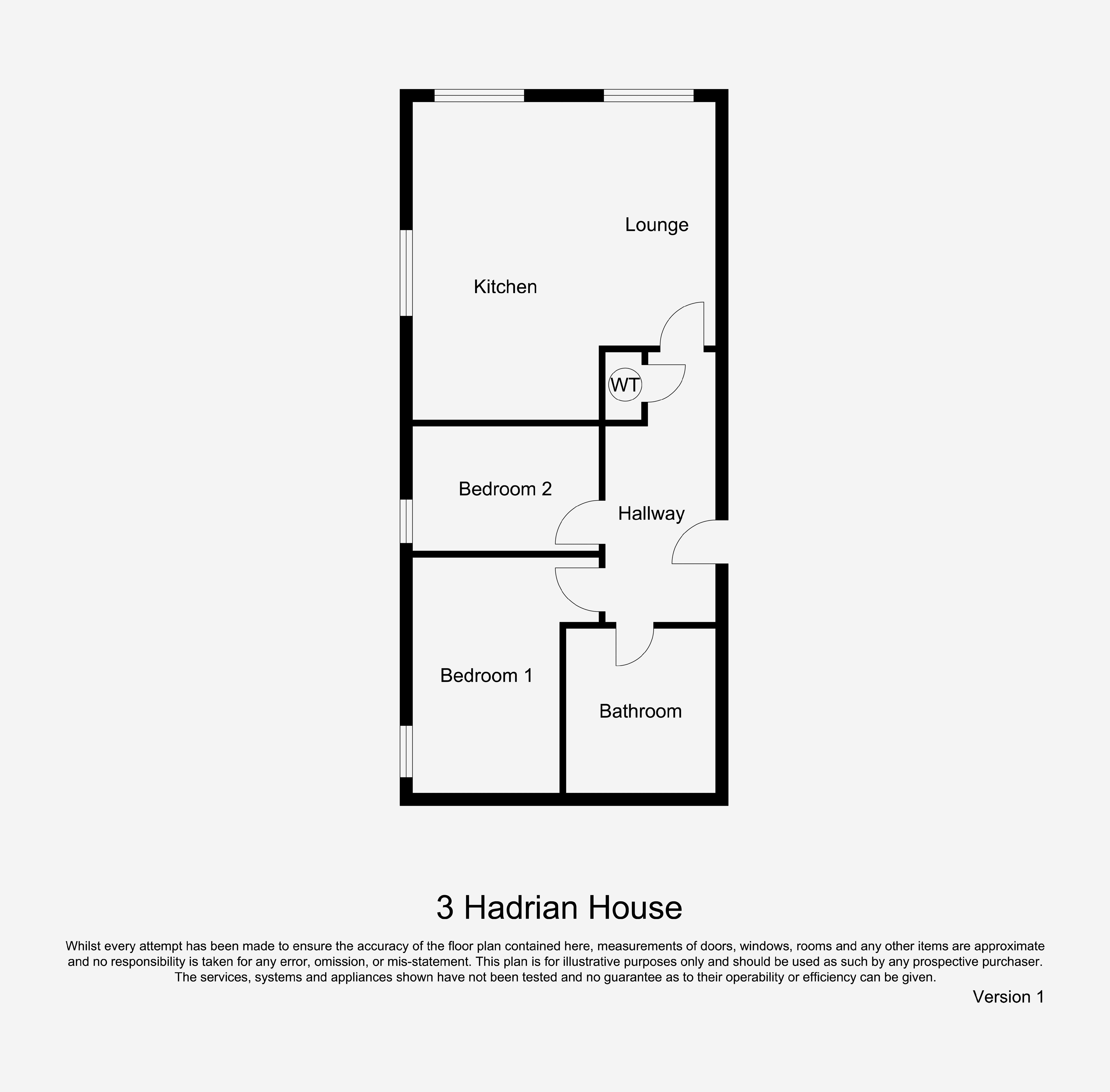 Flat 3 Hadrian House, Market Street, Hexham floorplan