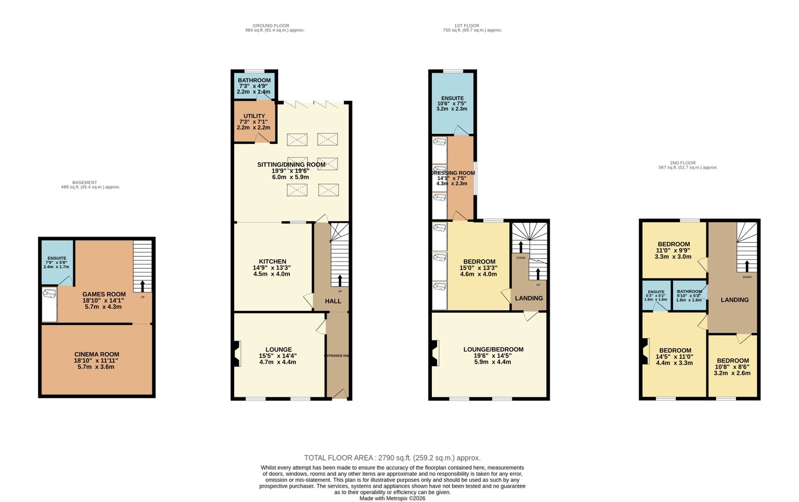 82, Watergate Street, Chester floorplan