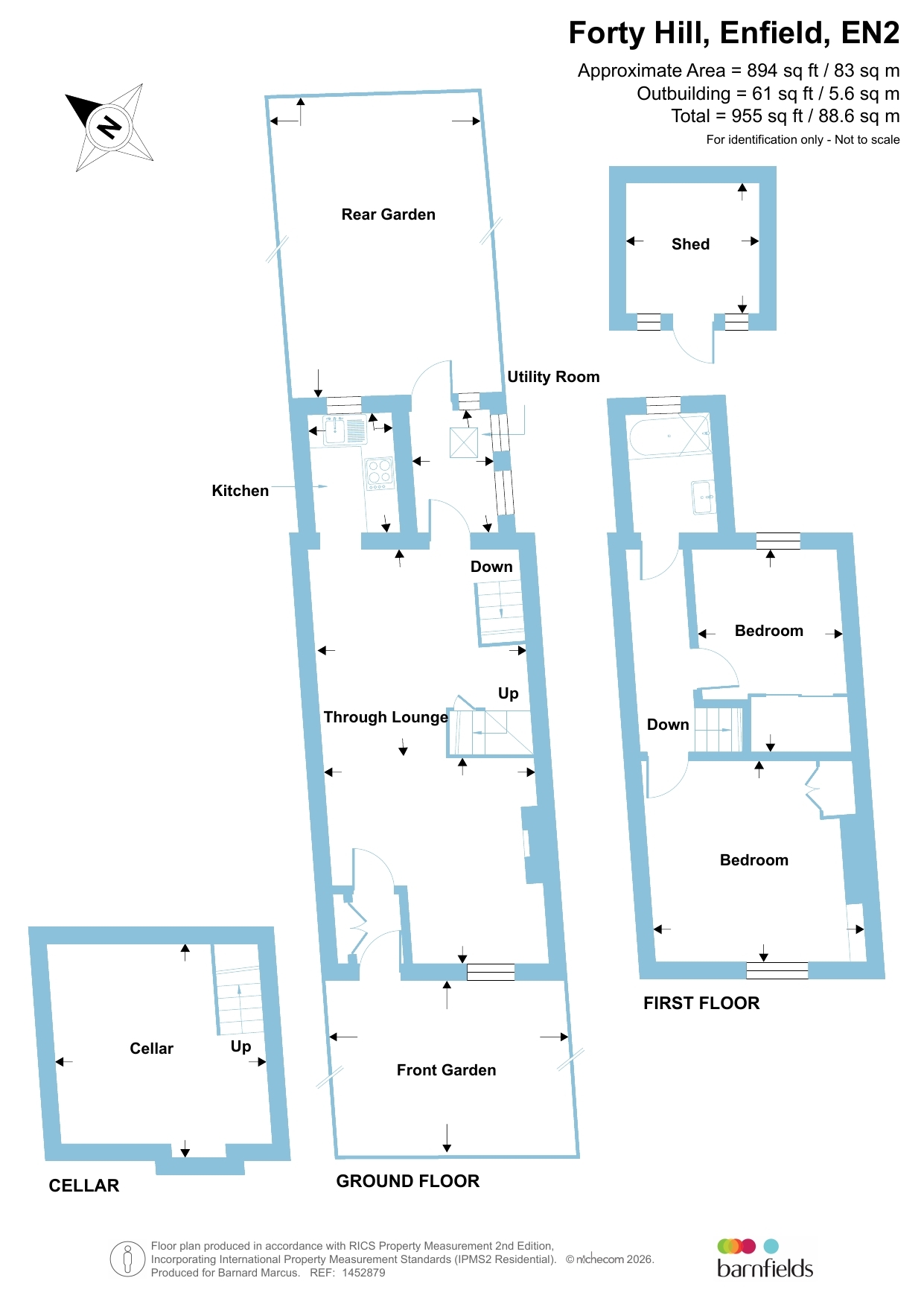 72, Forty Hill, Enfield floorplan