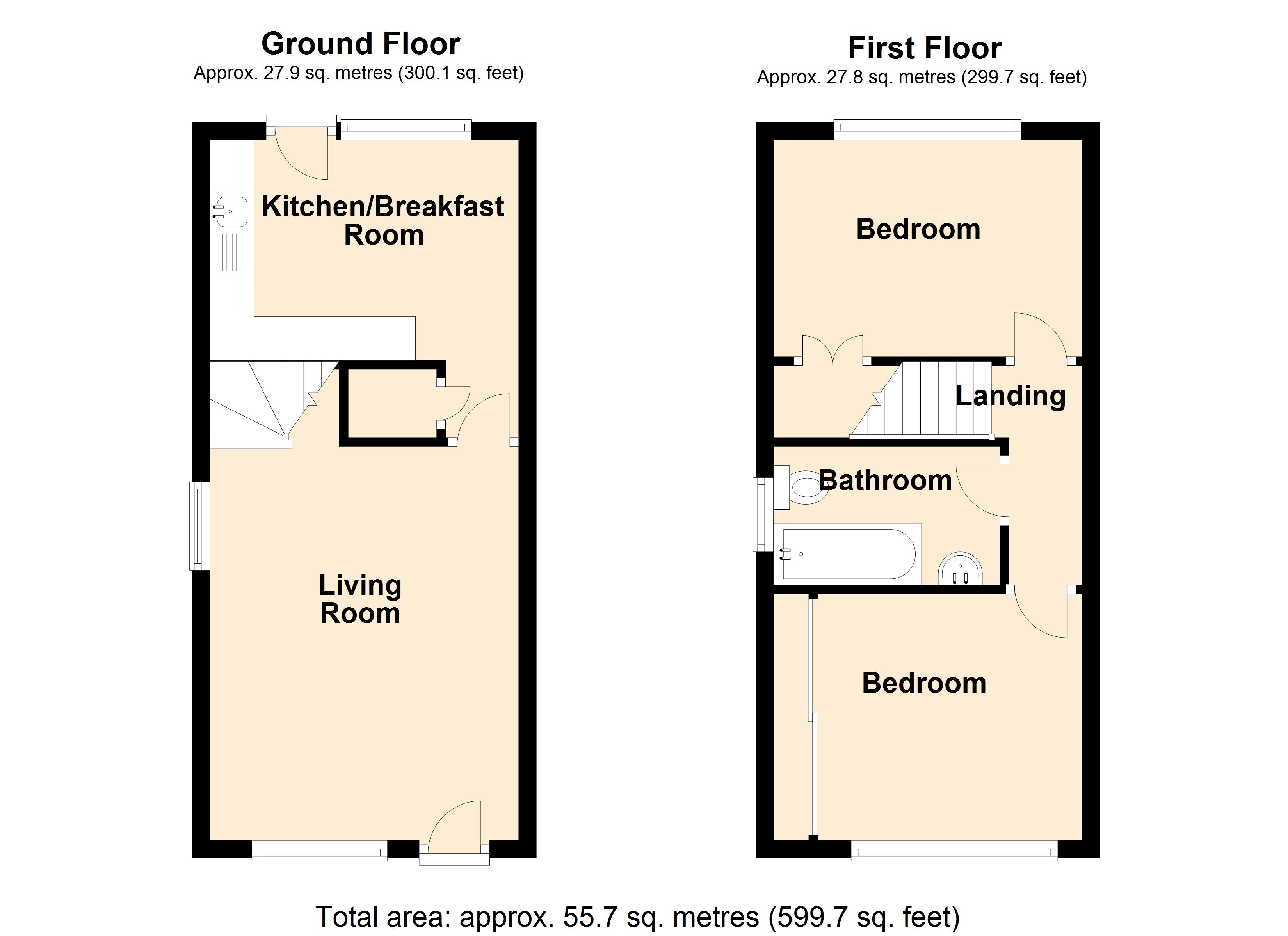 2 Bedrooms Terraced house for sale in Cricketers Close, Ackworth, Pontefract WF7