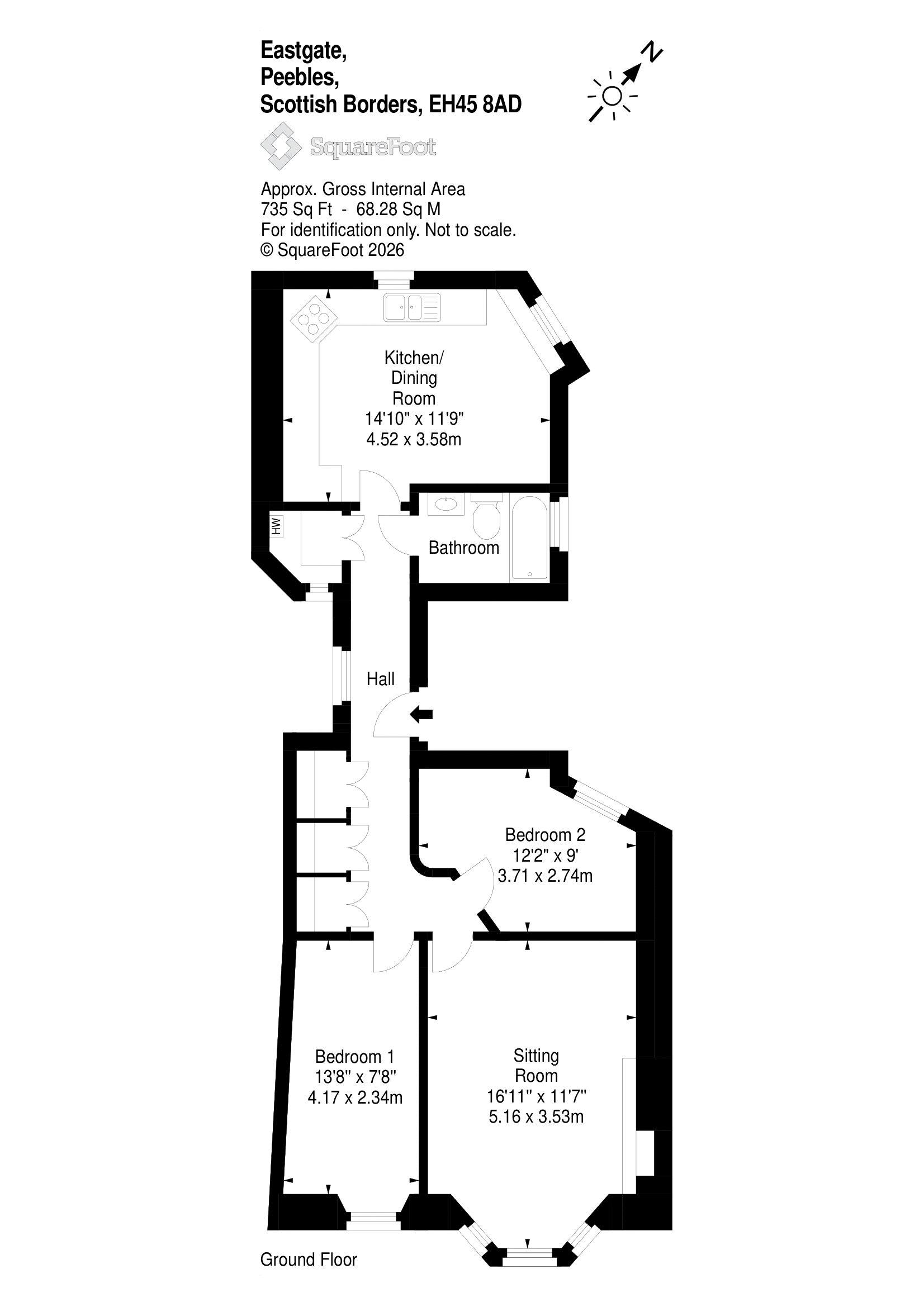 9A, Eastgate, Peebles floorplan