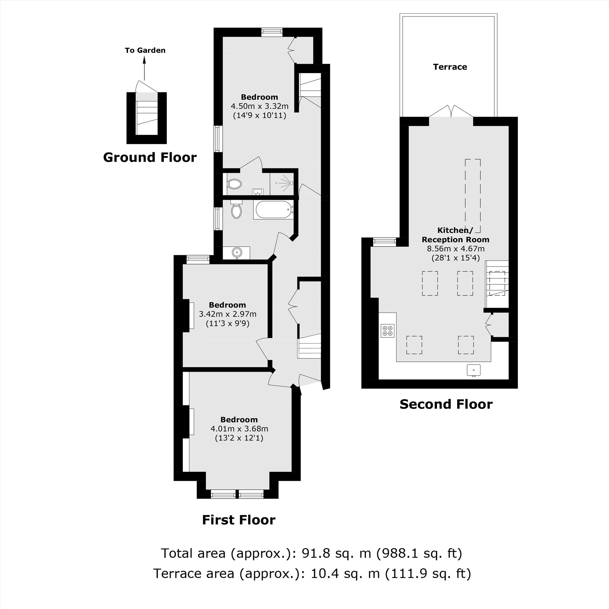 9B, Treport Street, London floorplan