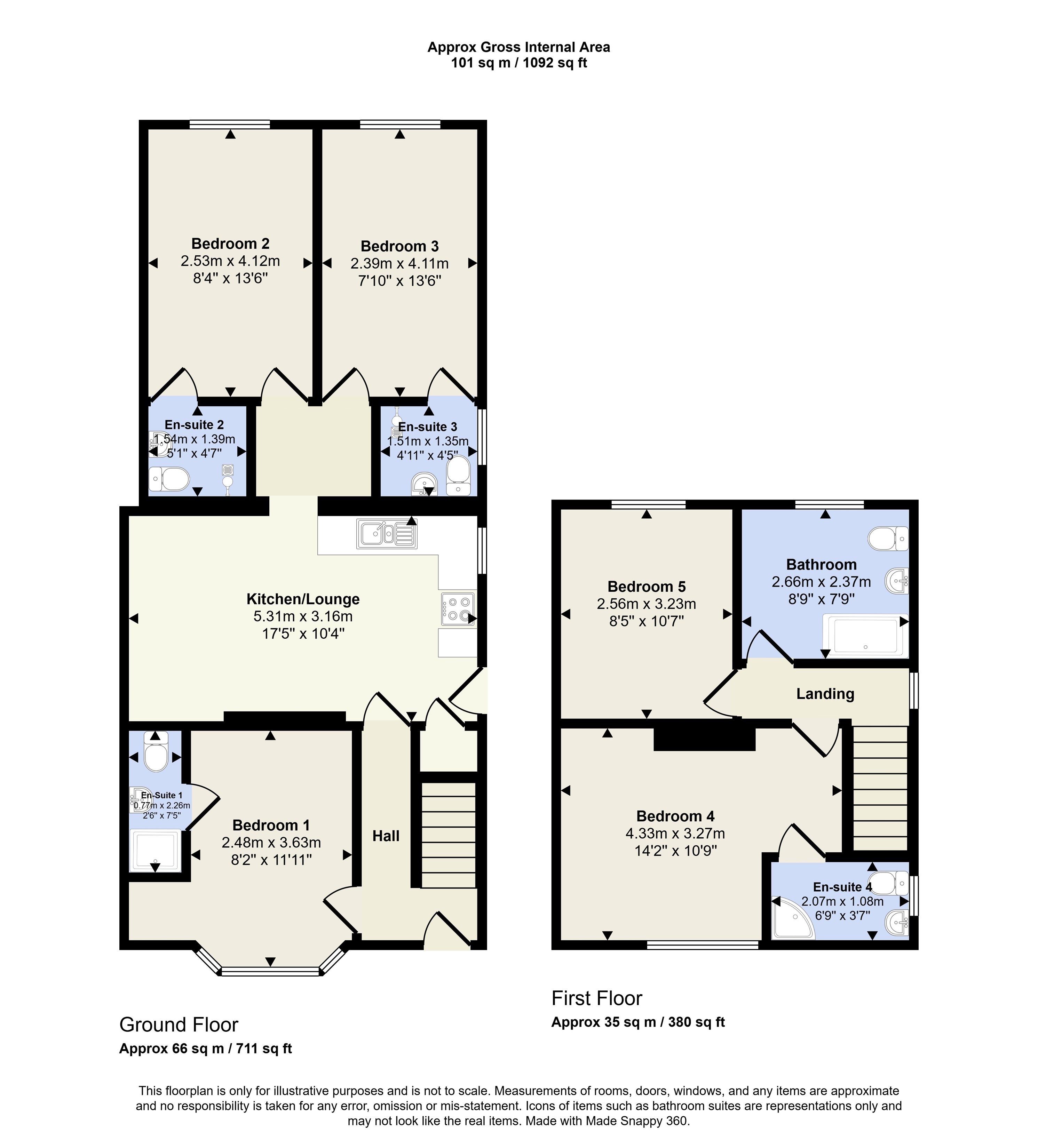115, Beeston Road, Nottingham floorplan
