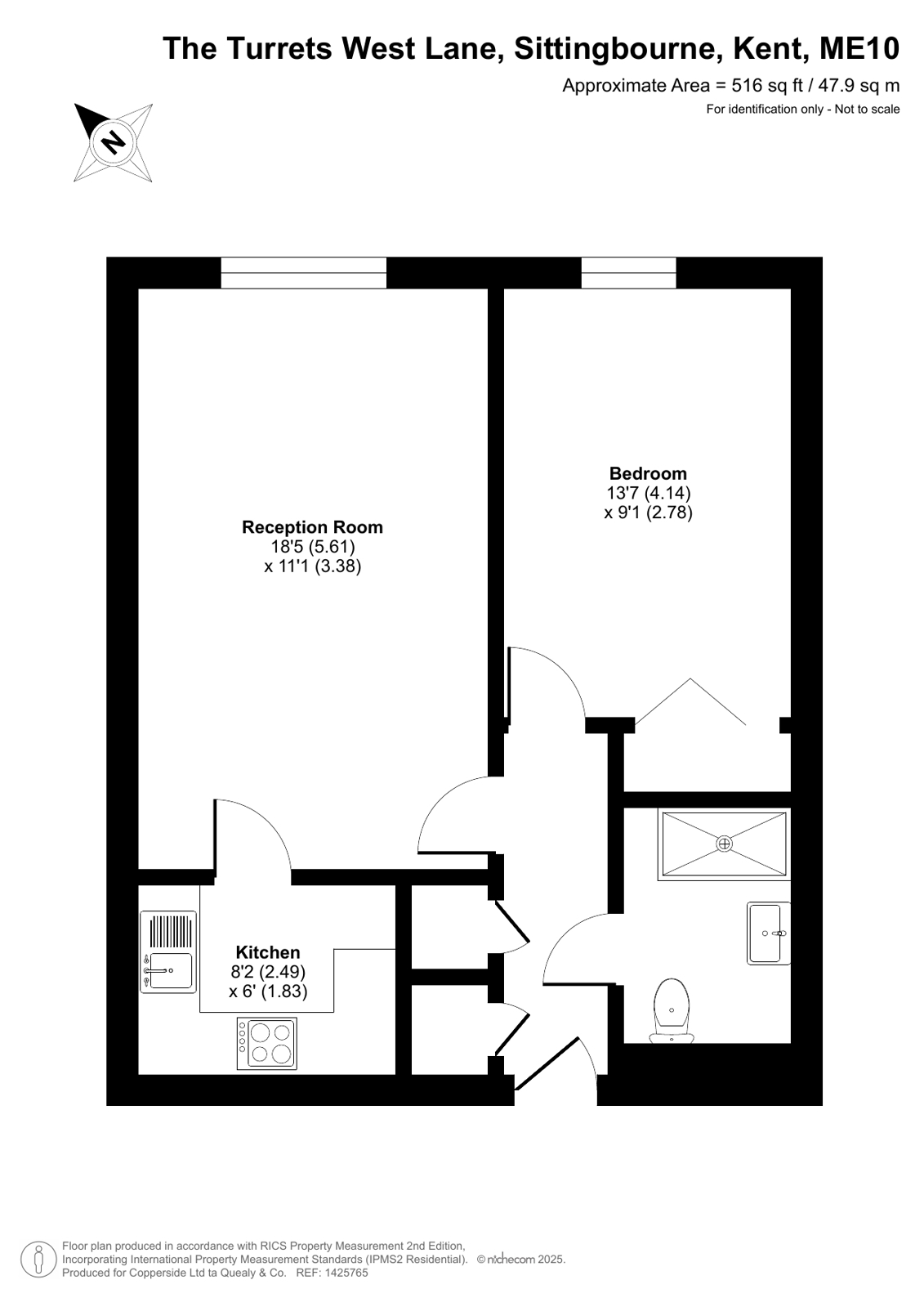 Flat 3, The Turrets,, West Lane, Kent floorplan