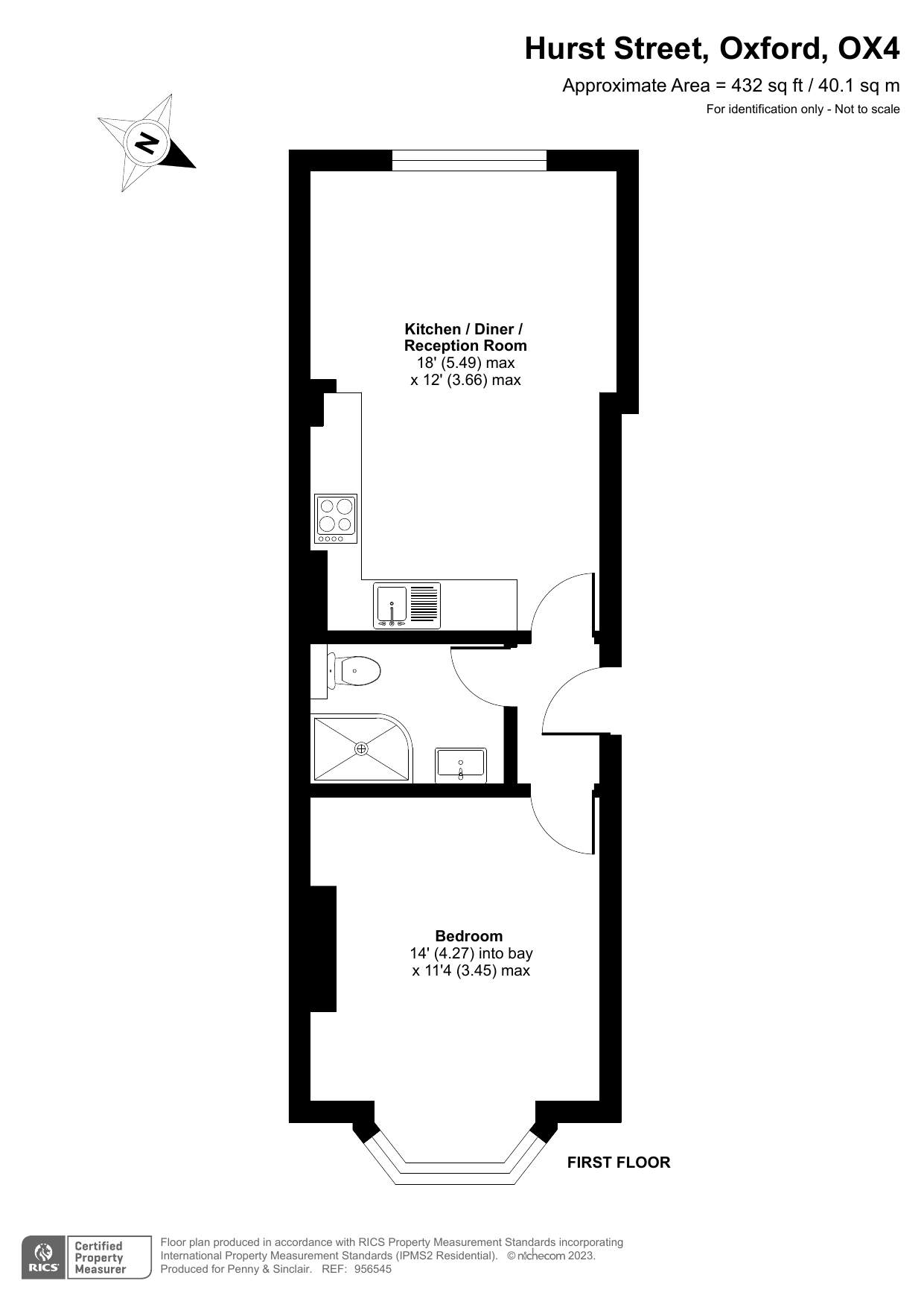 Hurst Street, East Oxford OX4, 1 bedroom flat for sale 64147558