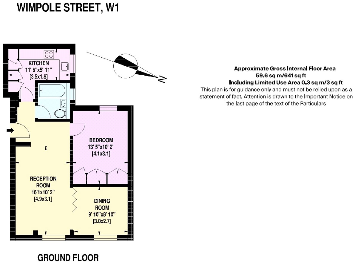 Flat 3 Regina House, 65, Wimpole Street, London floorplan