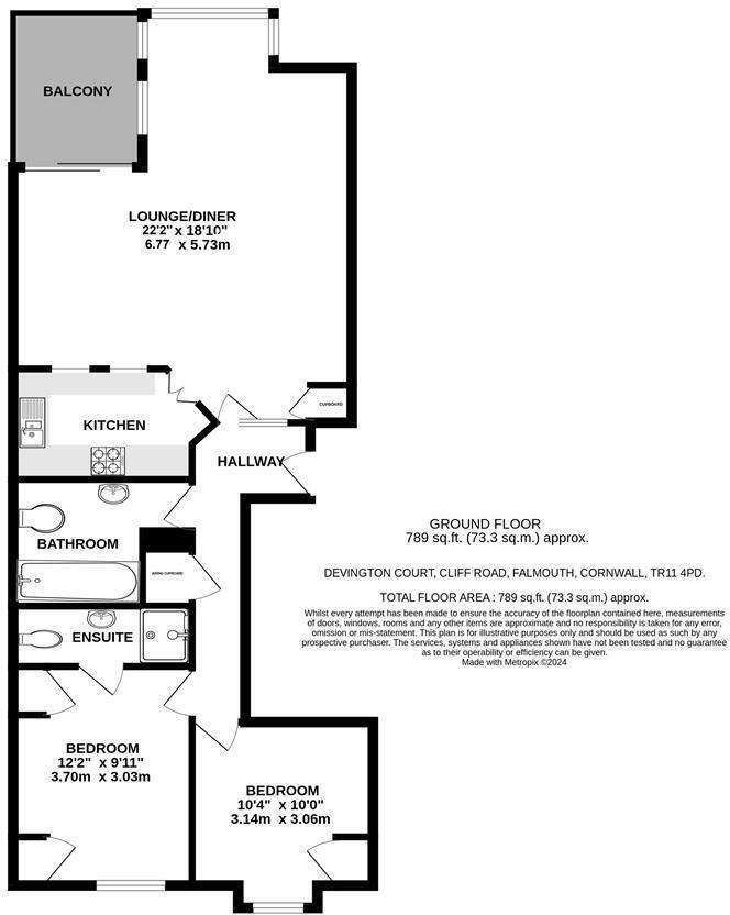 Flat 16, Devington Court, Falmouth floorplan