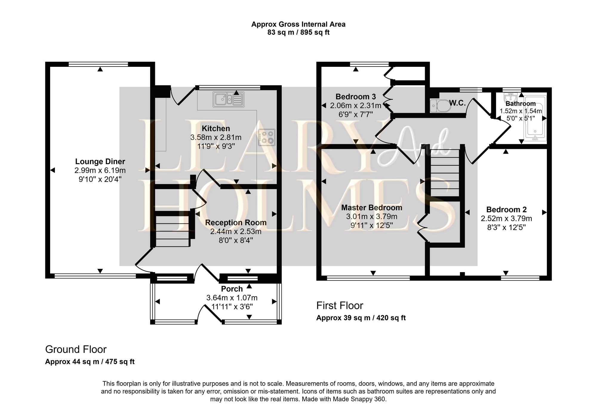 55 Masefield Drive, South Shields floorplan
