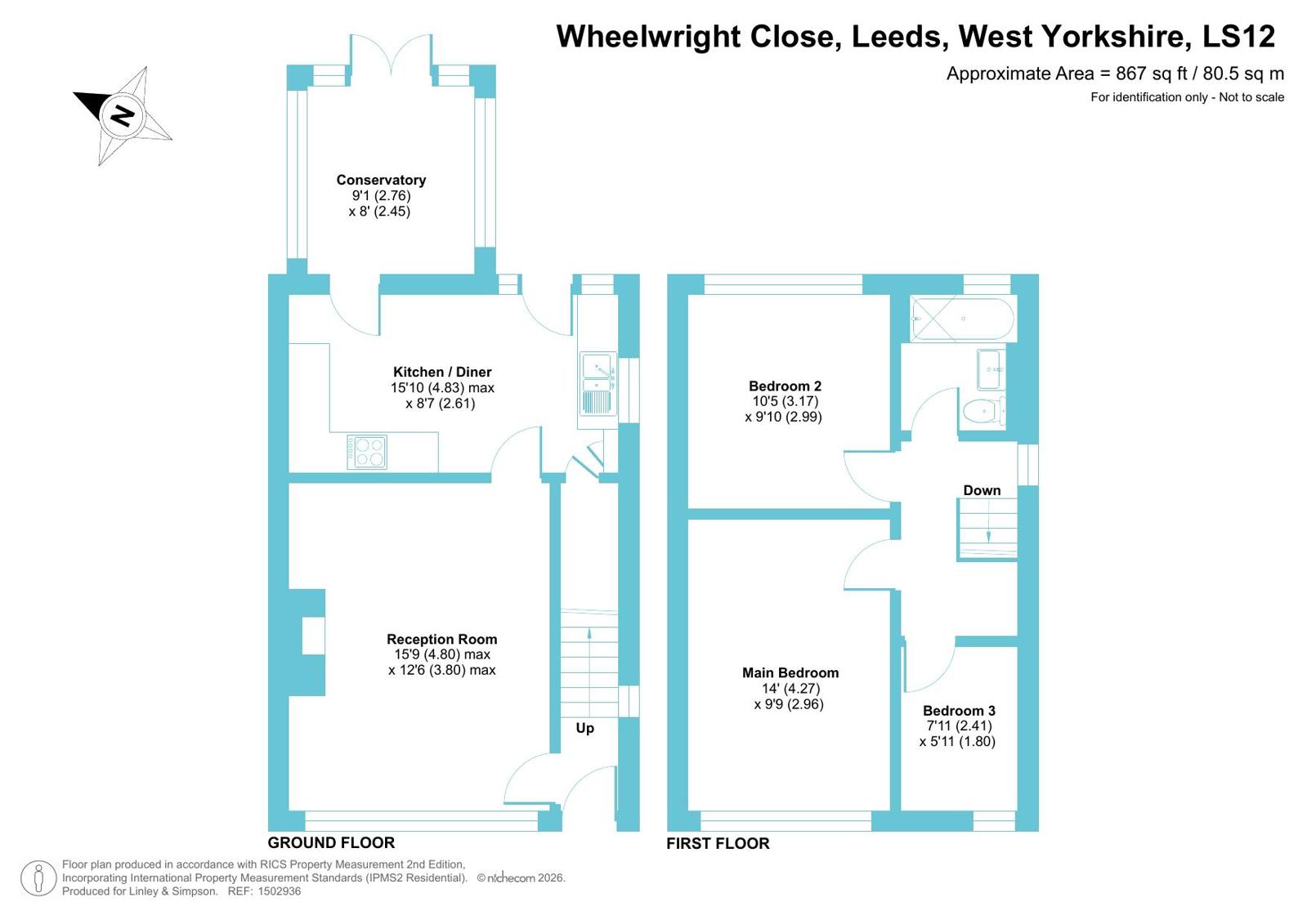 25, Wheelwright Close, West Yorkshire floorplan