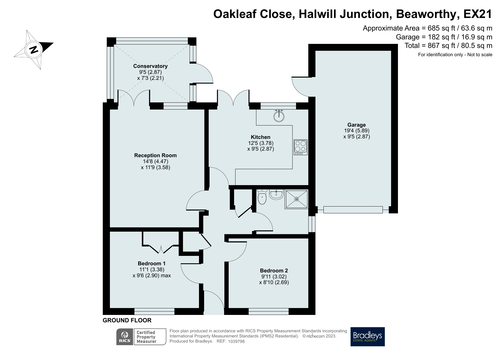 Oakleaf Close, Halwill Junction, Beaworthy, Devon EX21, 2 bedroom