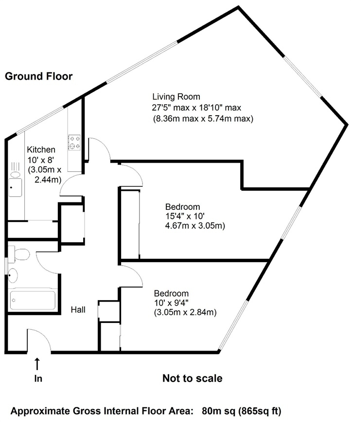 2 Bedrooms Flat to rent in Heathside, Weybridge, Surrey KT13