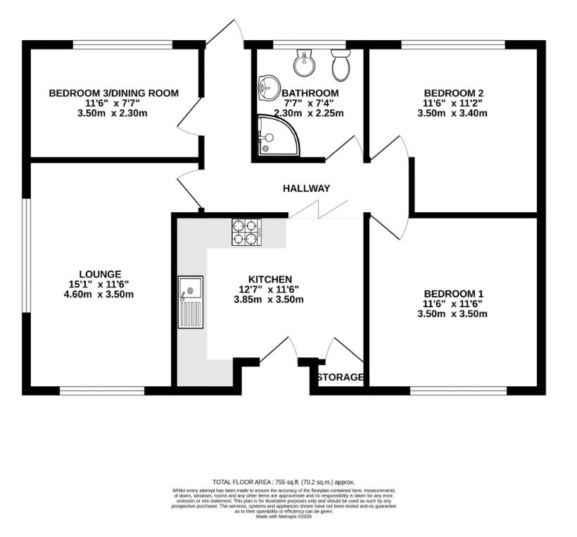 1, Hurst Lane, Scunthorpe floorplan