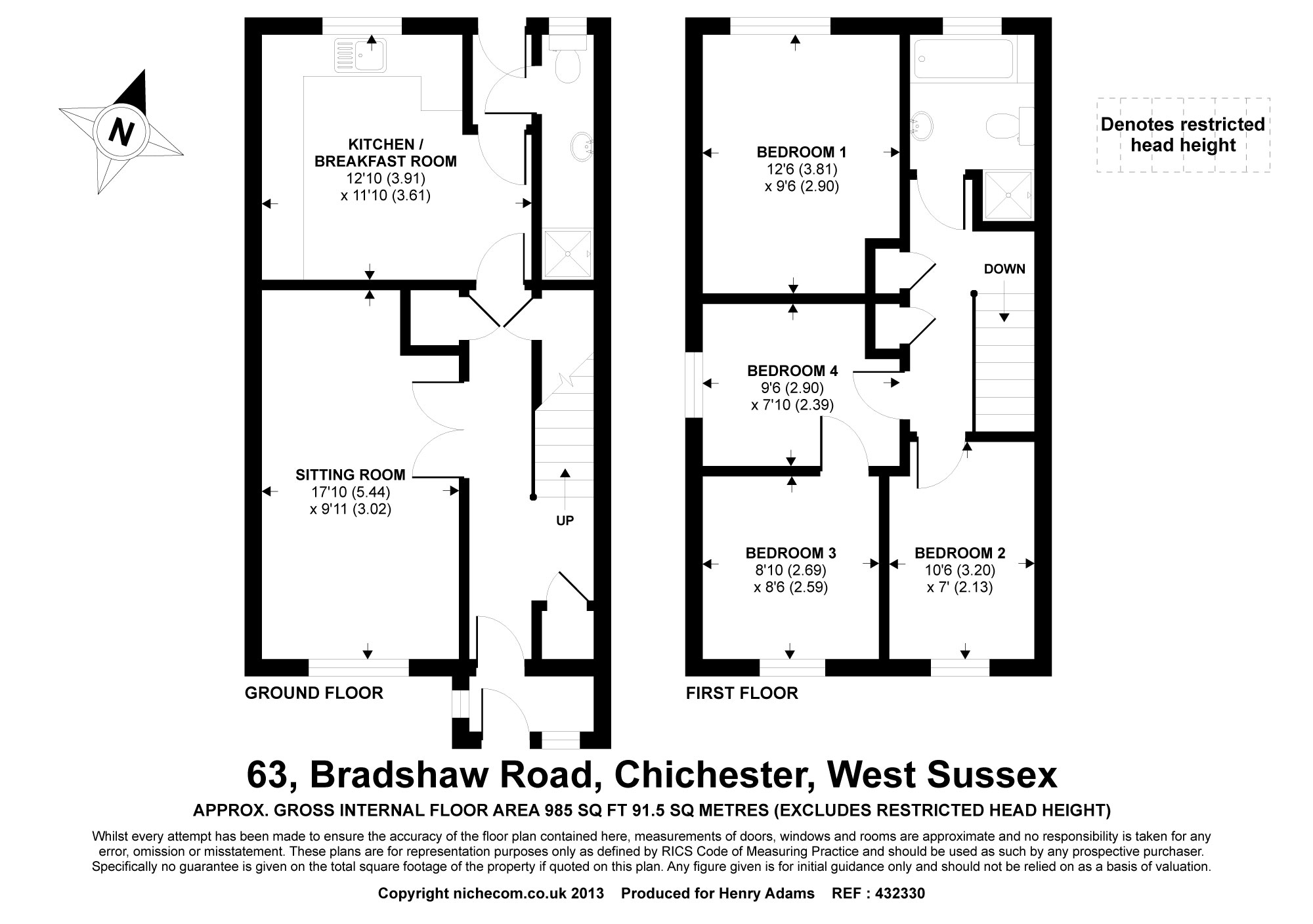 3 Bedrooms Semi-detached house to rent in Bradshaw Road, Chichester PO19