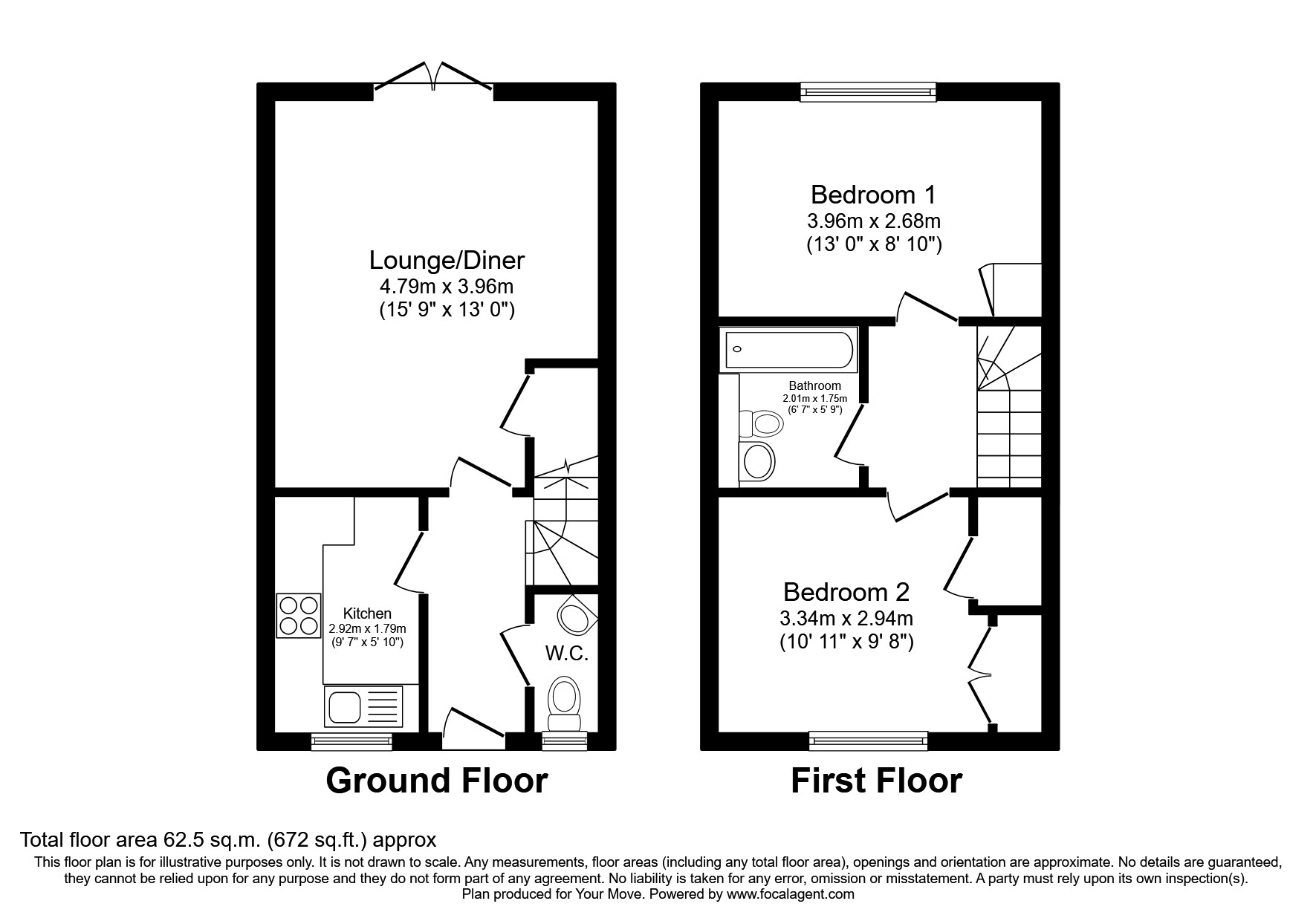 Skippetts Gardens, Basingstoke, Hampshire RG21, 2 bedroom terraced