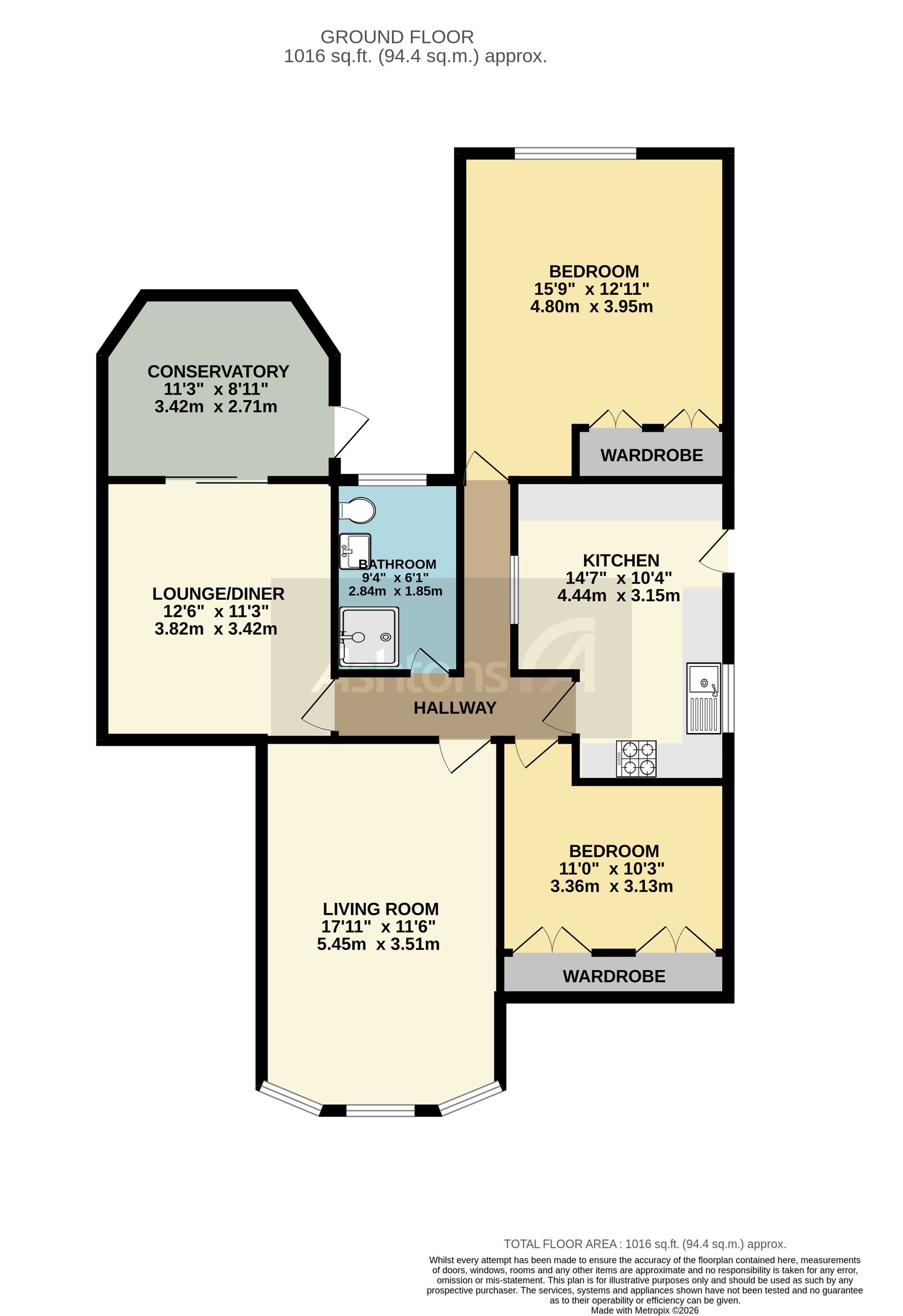 43 Falcondale Road, Warrington floorplan