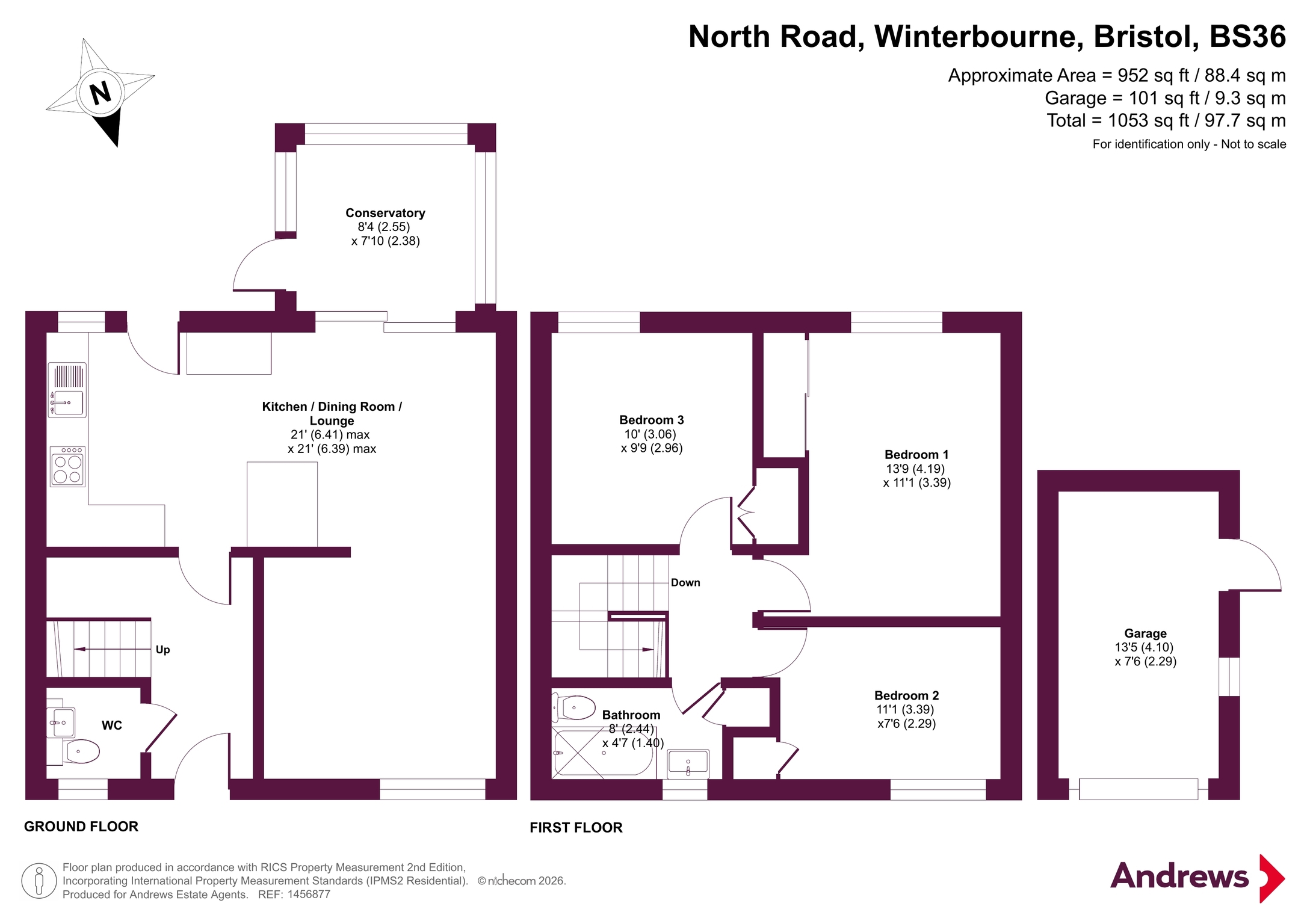 34, North Road, Bristol floorplan