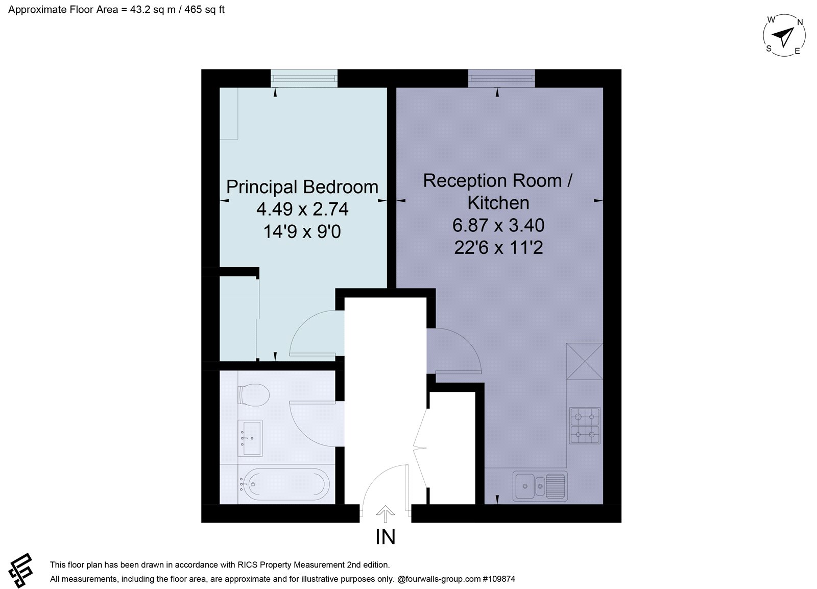 Flat 119,, Hallmark Tower, Manchester floorplan