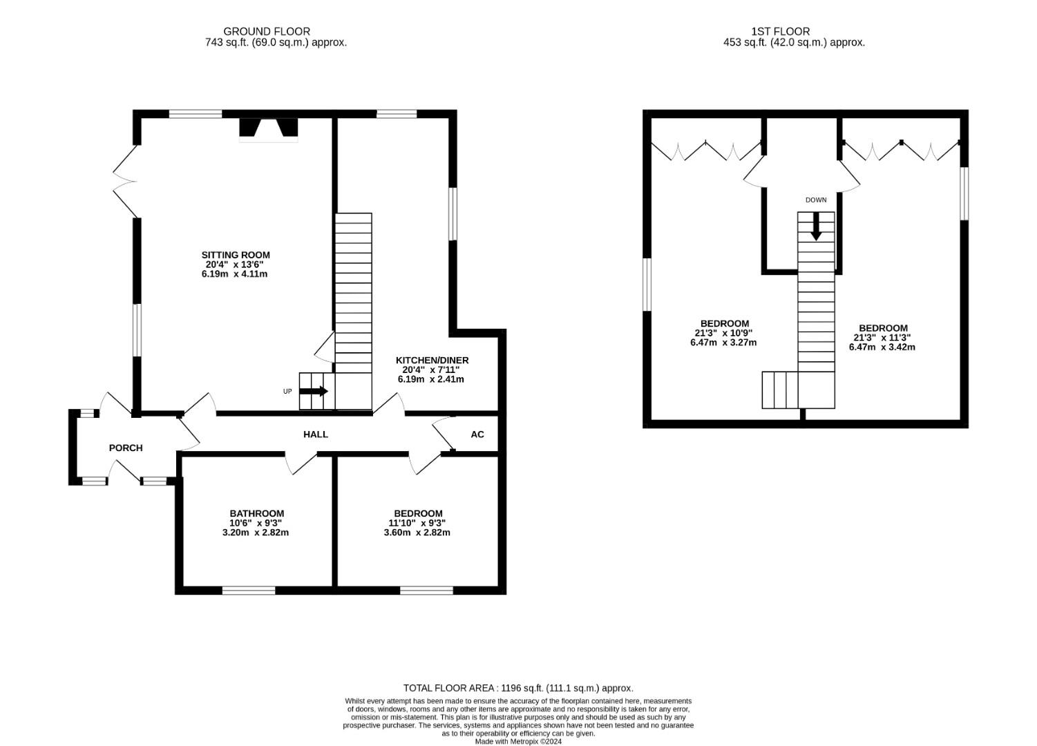 2 Hookwall Cottage, Brookland floorplan