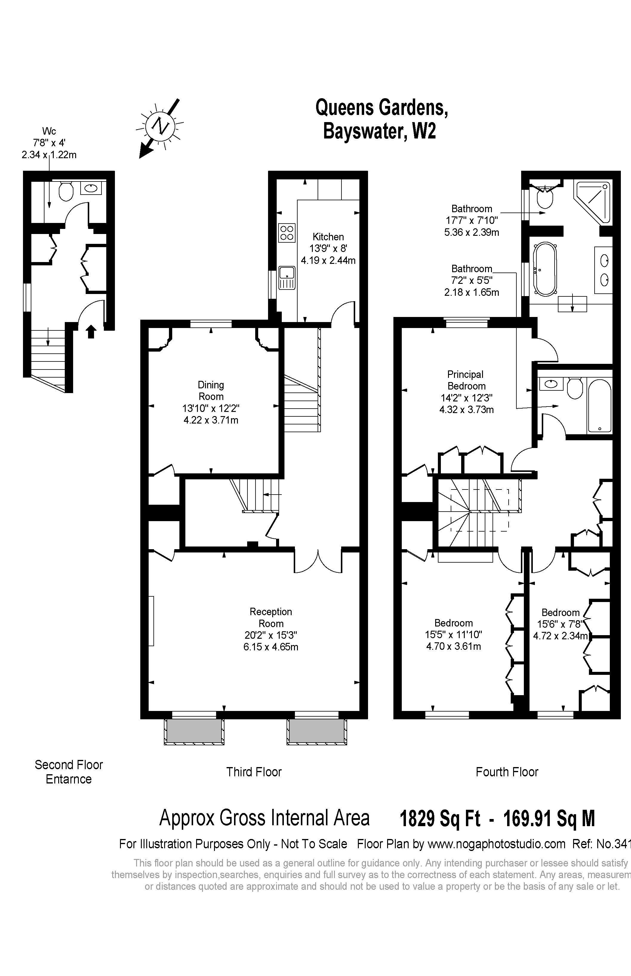 Queens Gardens, Hyde Park W2, 4 bedroom flat to rent 62630879