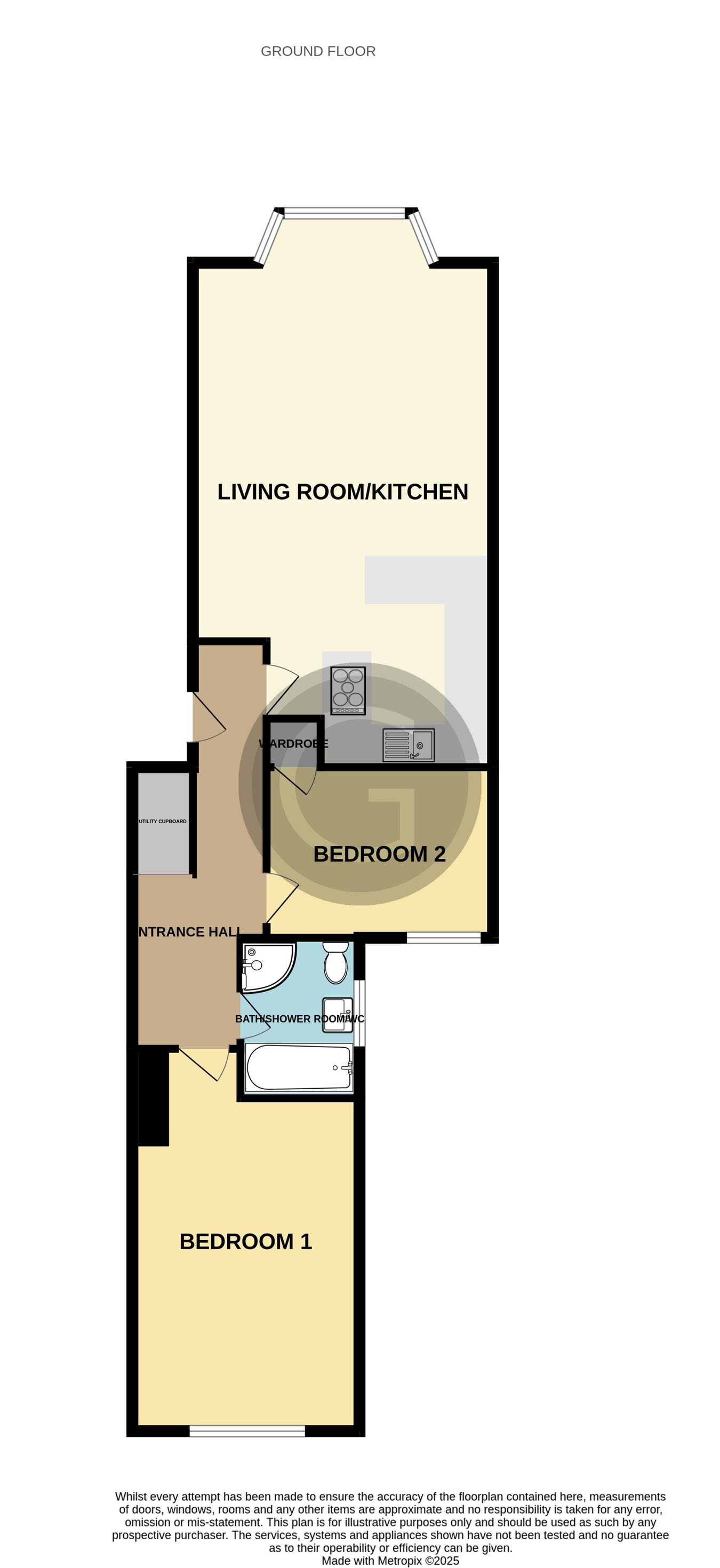Flat 2, 144, Marina, St Leonards on Sea floorplan