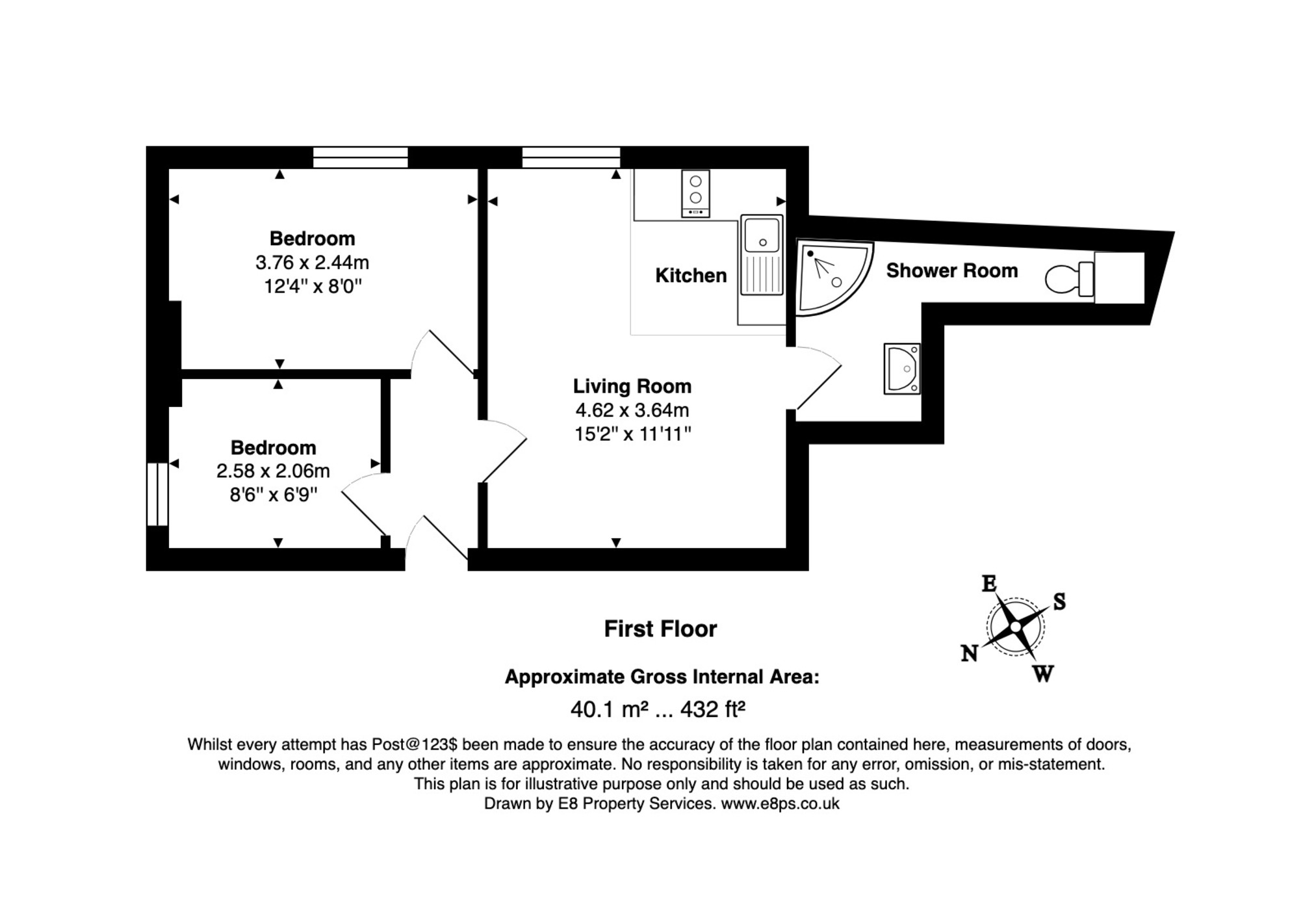 Flat 2 Martins Bank Chambers, 25, High Street, Banbury floorplan