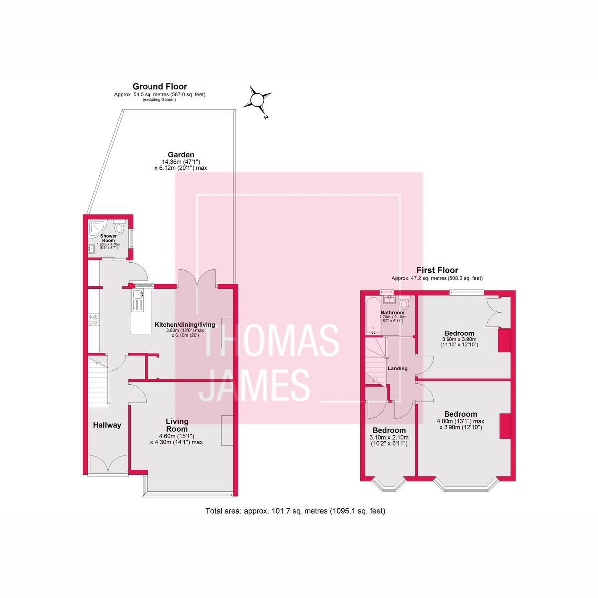 69, Farm Road, London floorplan