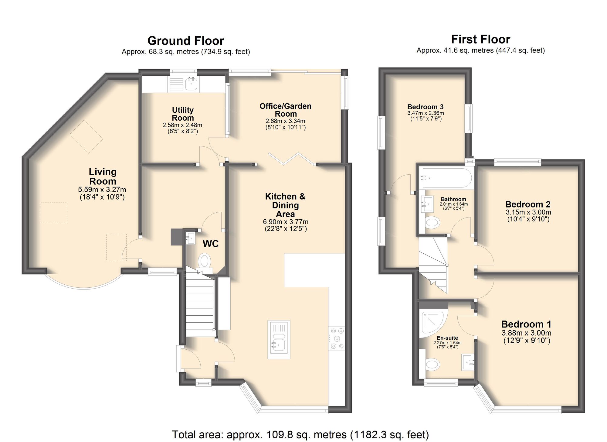 66 Rowan Tree Dell, Sheffield floorplan
