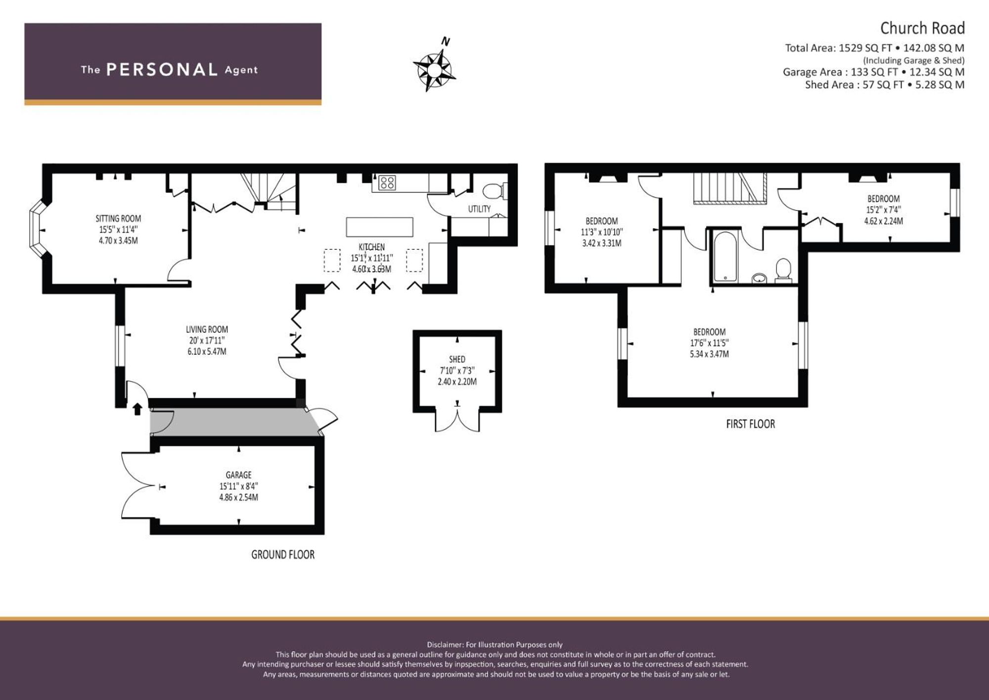 91, Church Road, Epsom floorplan