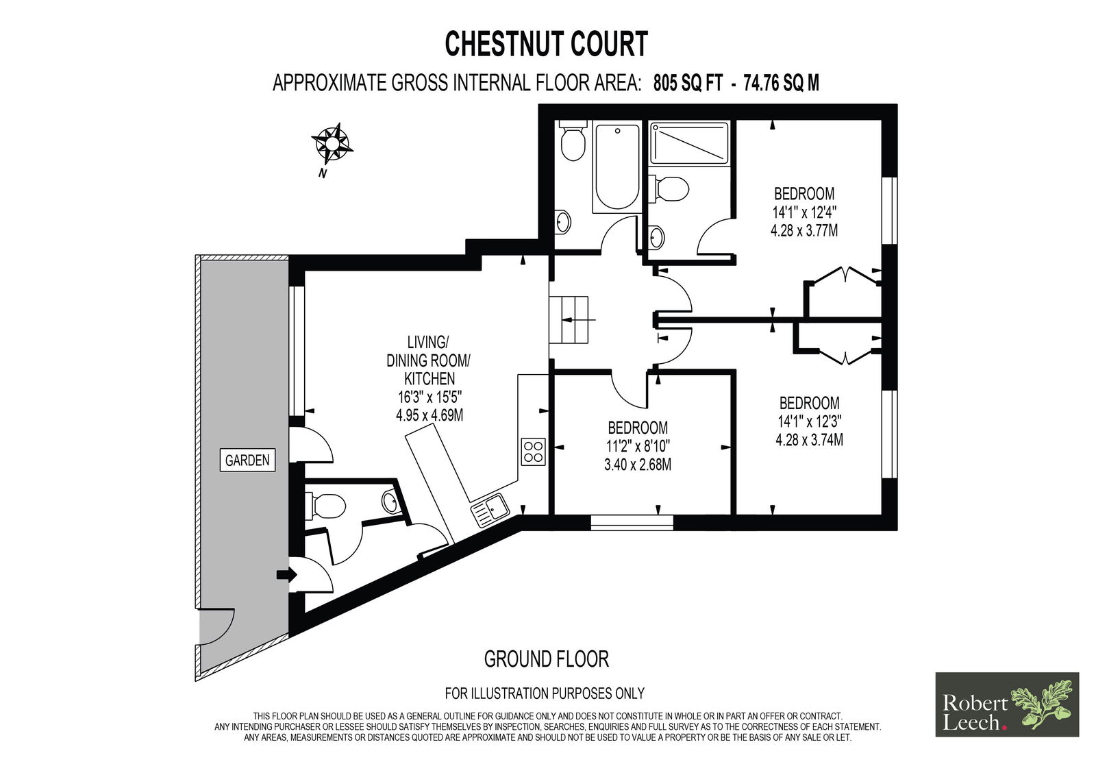 Chestnut Court,Flat 1, Hoskins Road, Oxted floorplan
