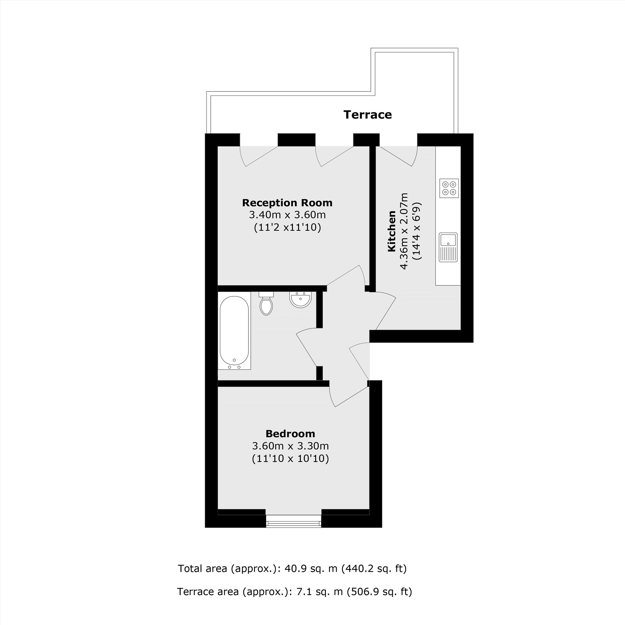 Flat 3, 18, Barons Court Road, London floorplan