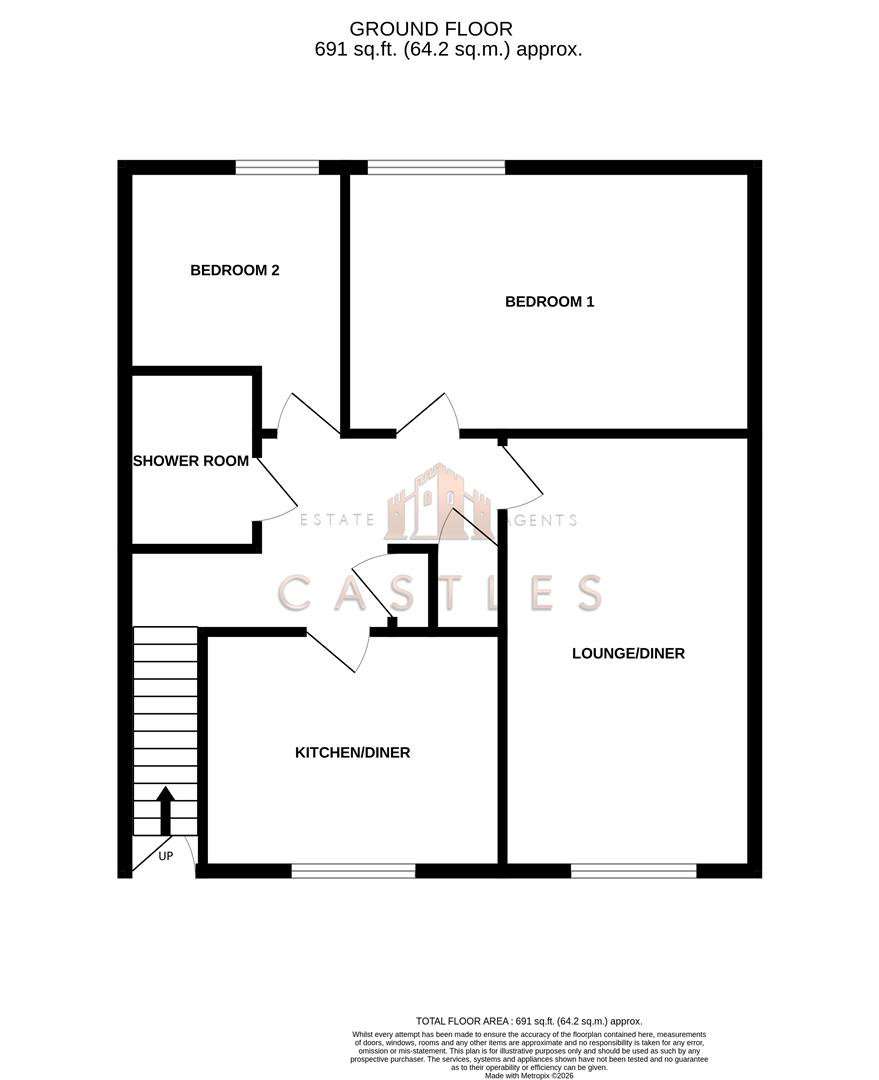 8A, Postern Close, Fareham floorplan