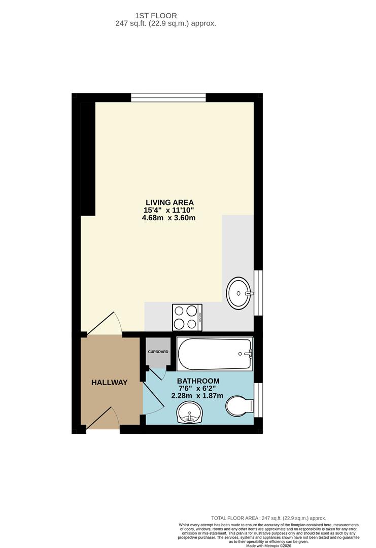 2a, 19, Priory Avenue, Hastings floorplan