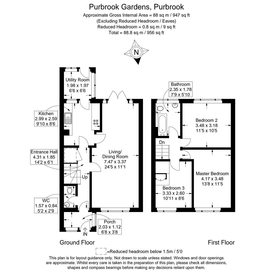 103, Purbrook Gardens, Waterlooville floorplan