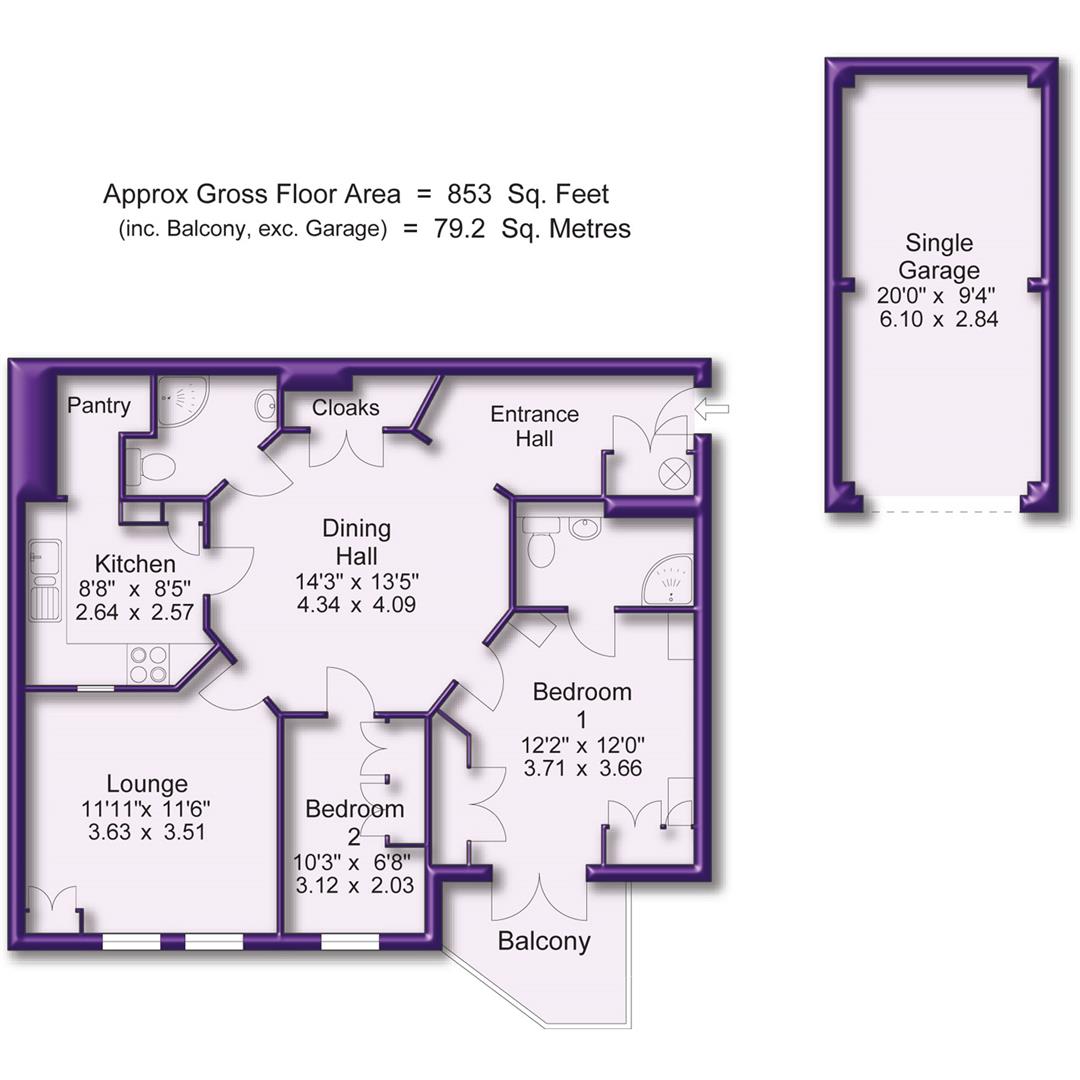 22, Regency Court,, Grove Lane, Altrincham floorplan