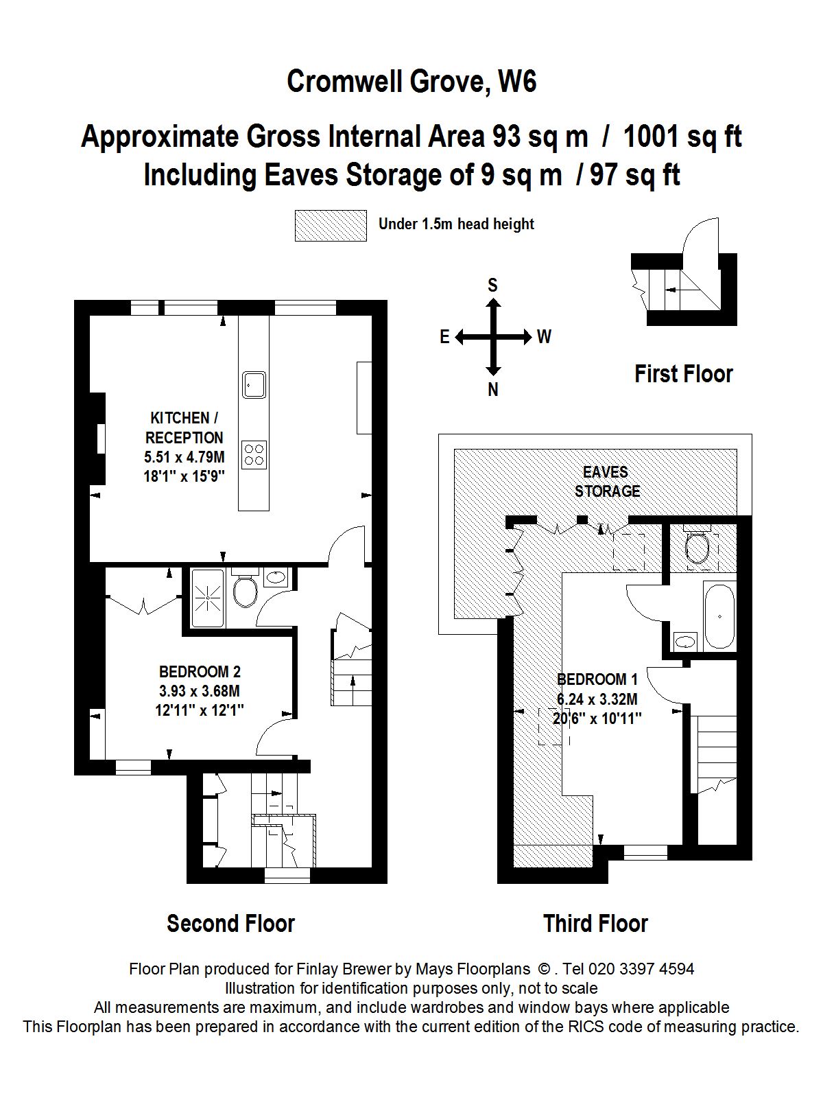 2 Bedrooms Flat for sale in Cromwell Grove, Brook Green, London W6