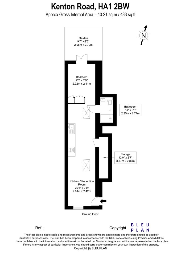 1, Flat,10 Kenton Road, Harrow floorplan