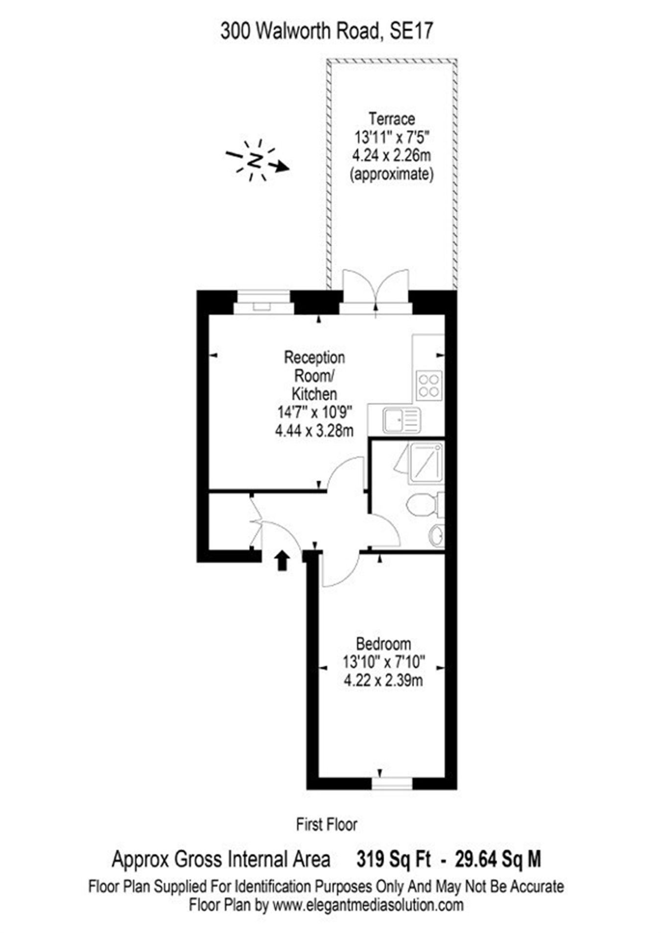 Flat 1, 300 Walworth Road, London floorplan