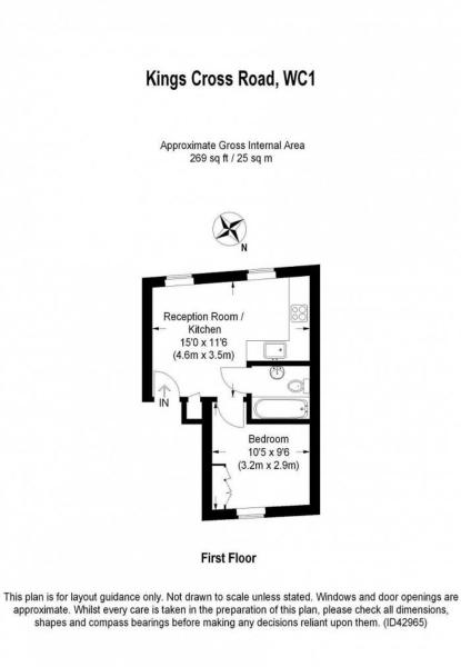 0 Bedrooms Studio to rent in King's Cross Road, London, Bloomsbury WC1X