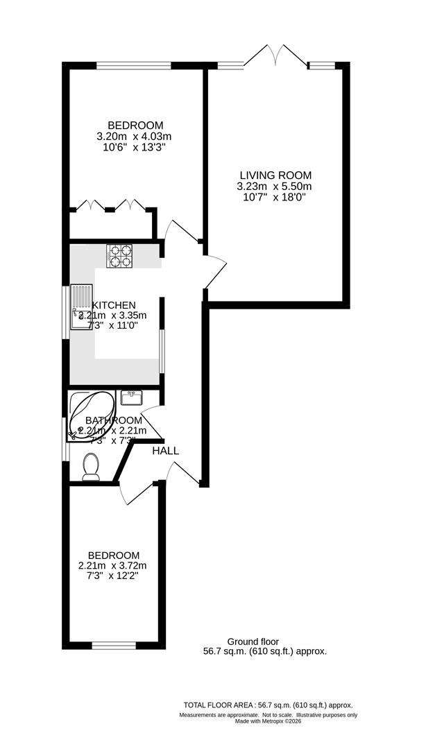 Flat 1, 34 Winward Court, Eaton Road, Sutton floorplan