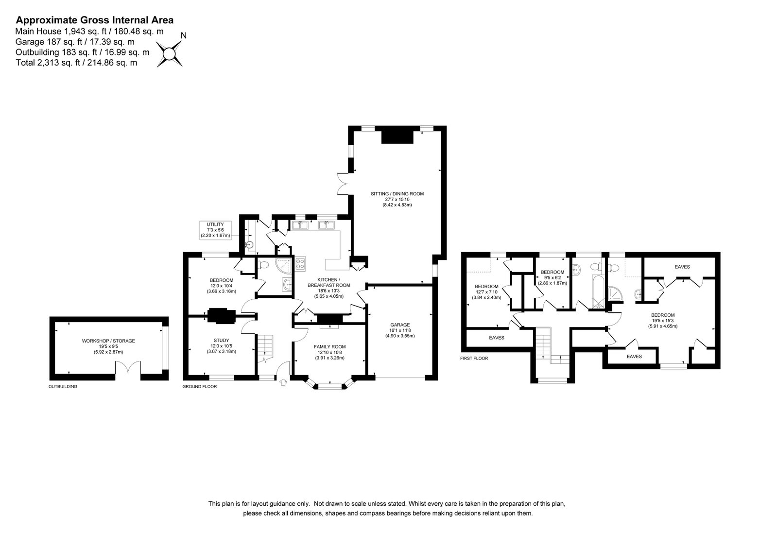Kingfield Cottage, 105 East Lane, West Horsley floorplan