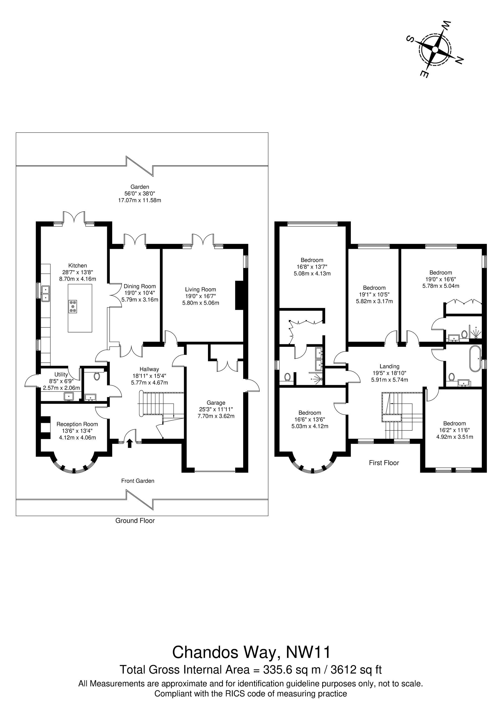 82 Chandos Way, London floorplan