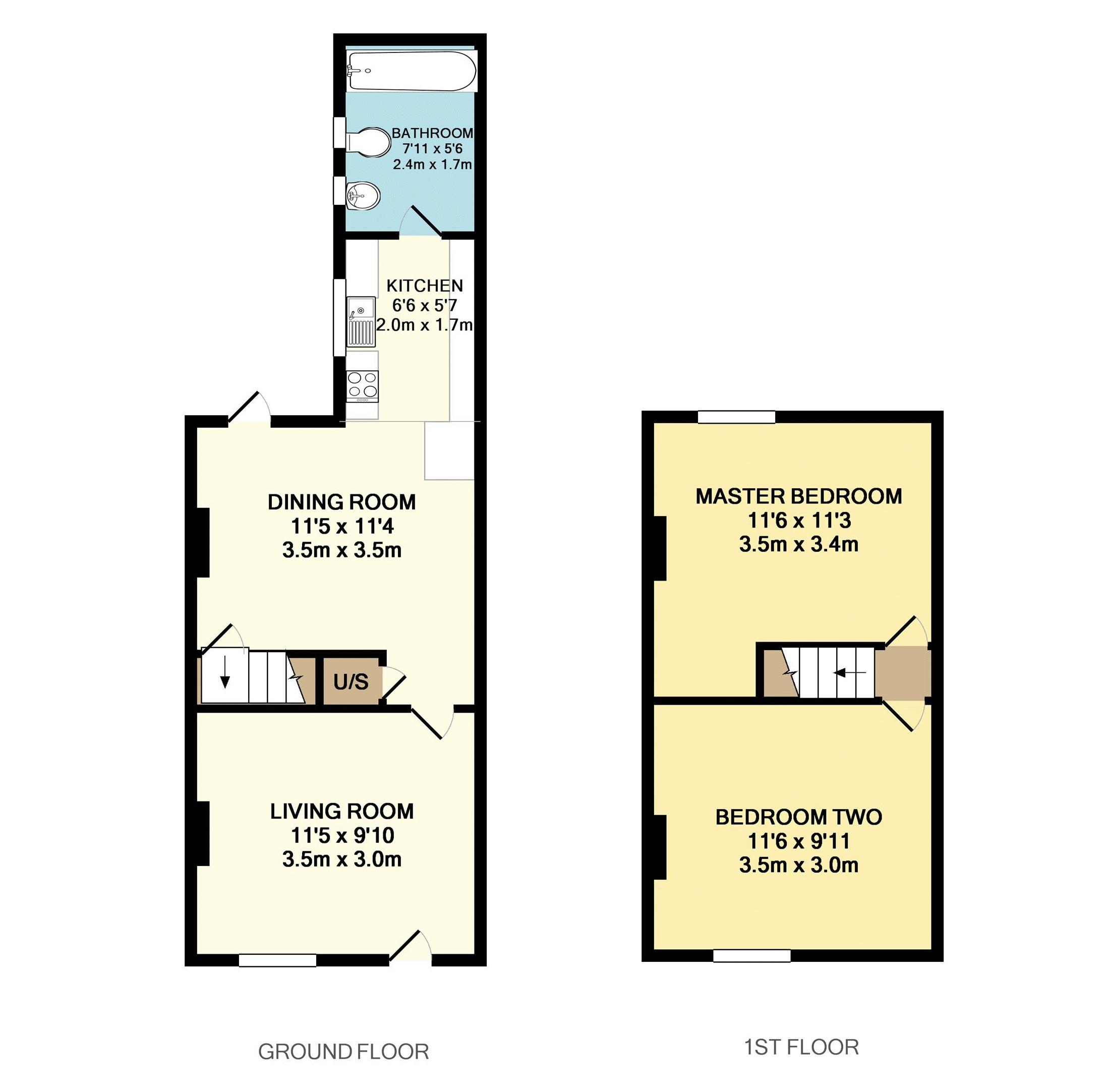 2 Bedrooms Terraced house for sale in Grosvenor Street, Leek ST13