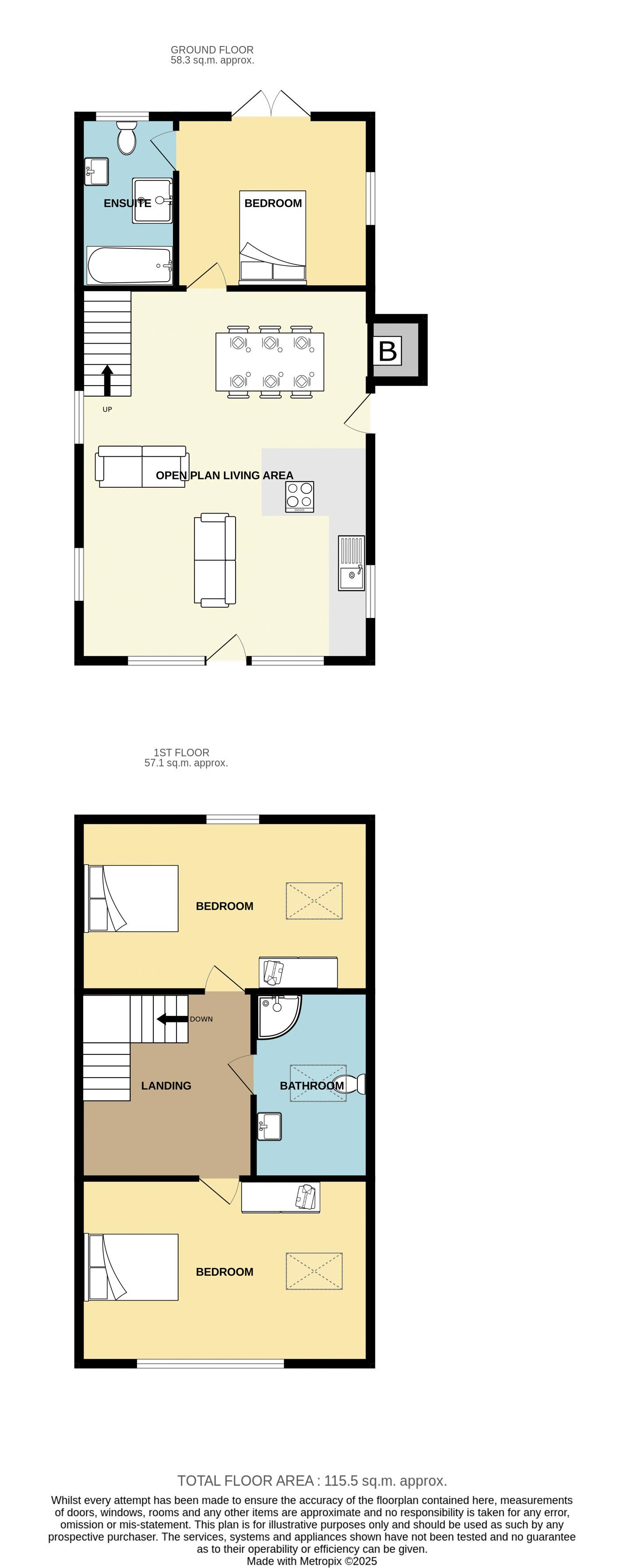 The Old Ambulance House, Langport Road, Middlezoy floorplan