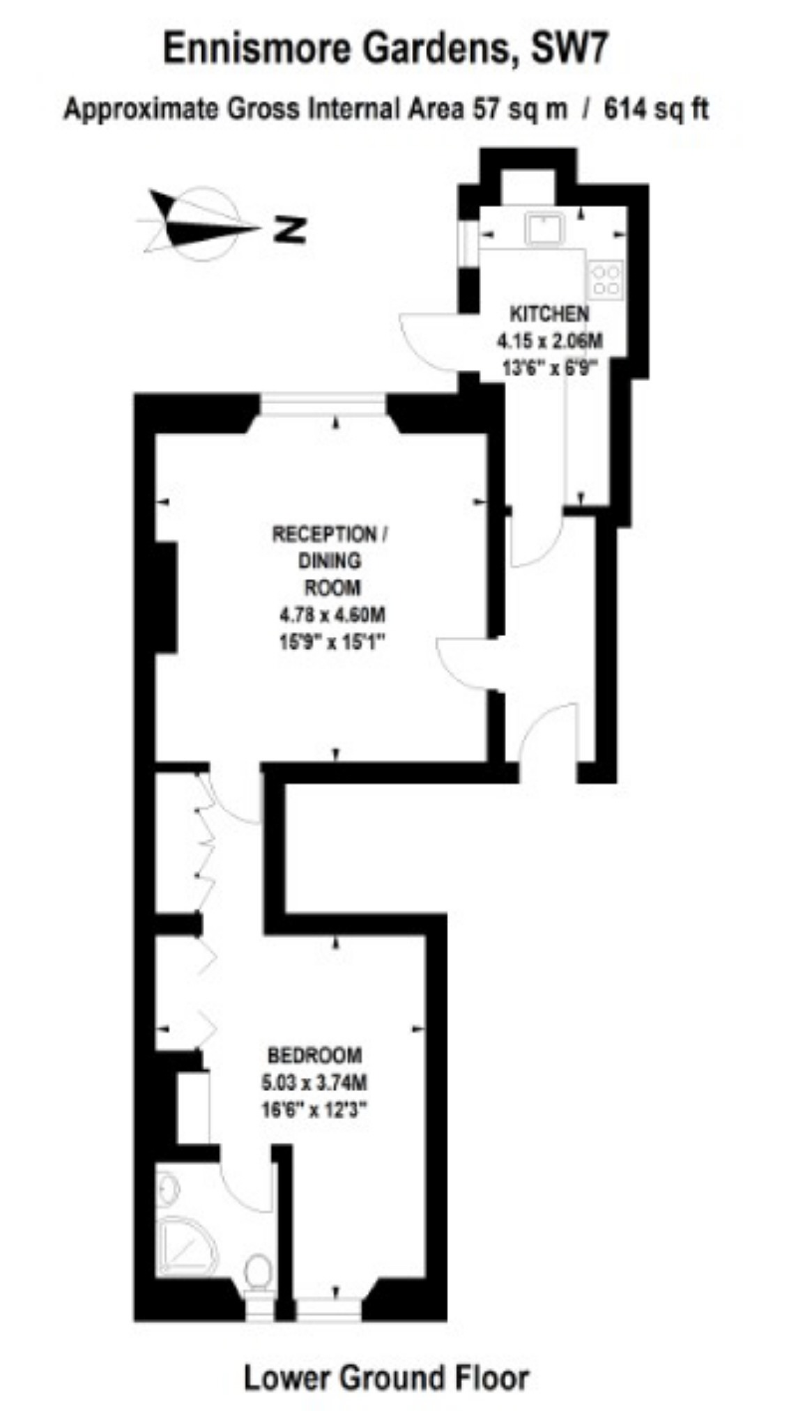 Flat 9, 46, Ennismore Gardens, London floorplan