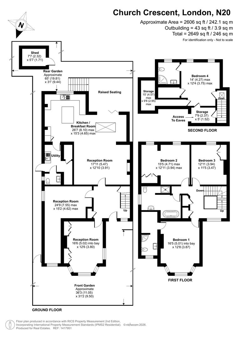 10, Church Crescent, Whetstone floorplan