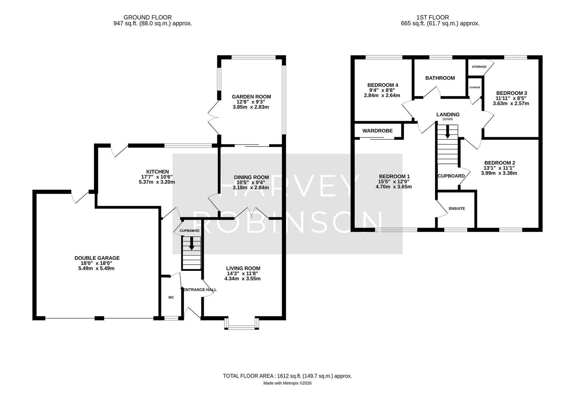 2 Payn Close, Huntingdon floorplan